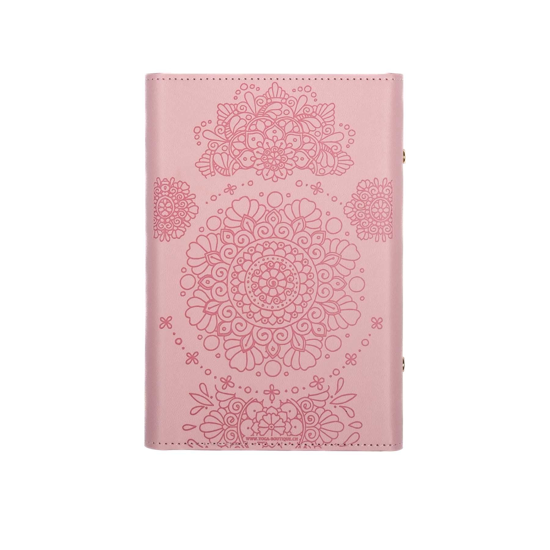 Quaderno ad anelli per lo yoga con chiusura magnetica e gemma, in brossura, con disegno mandala
