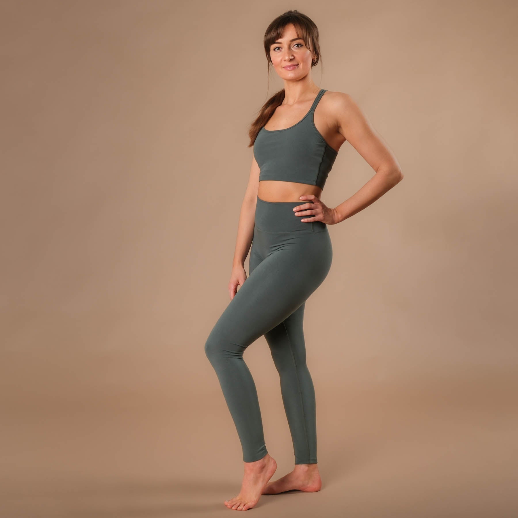 Leggings da yoga Comfy emerald, made in Switzerland