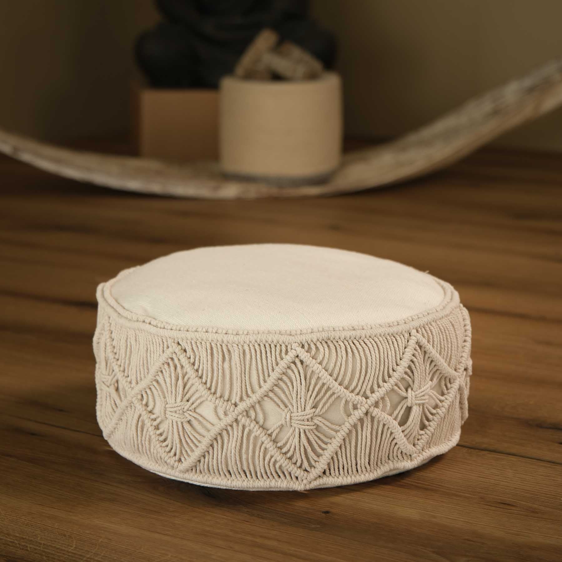 Cuscino da meditazione Macramè