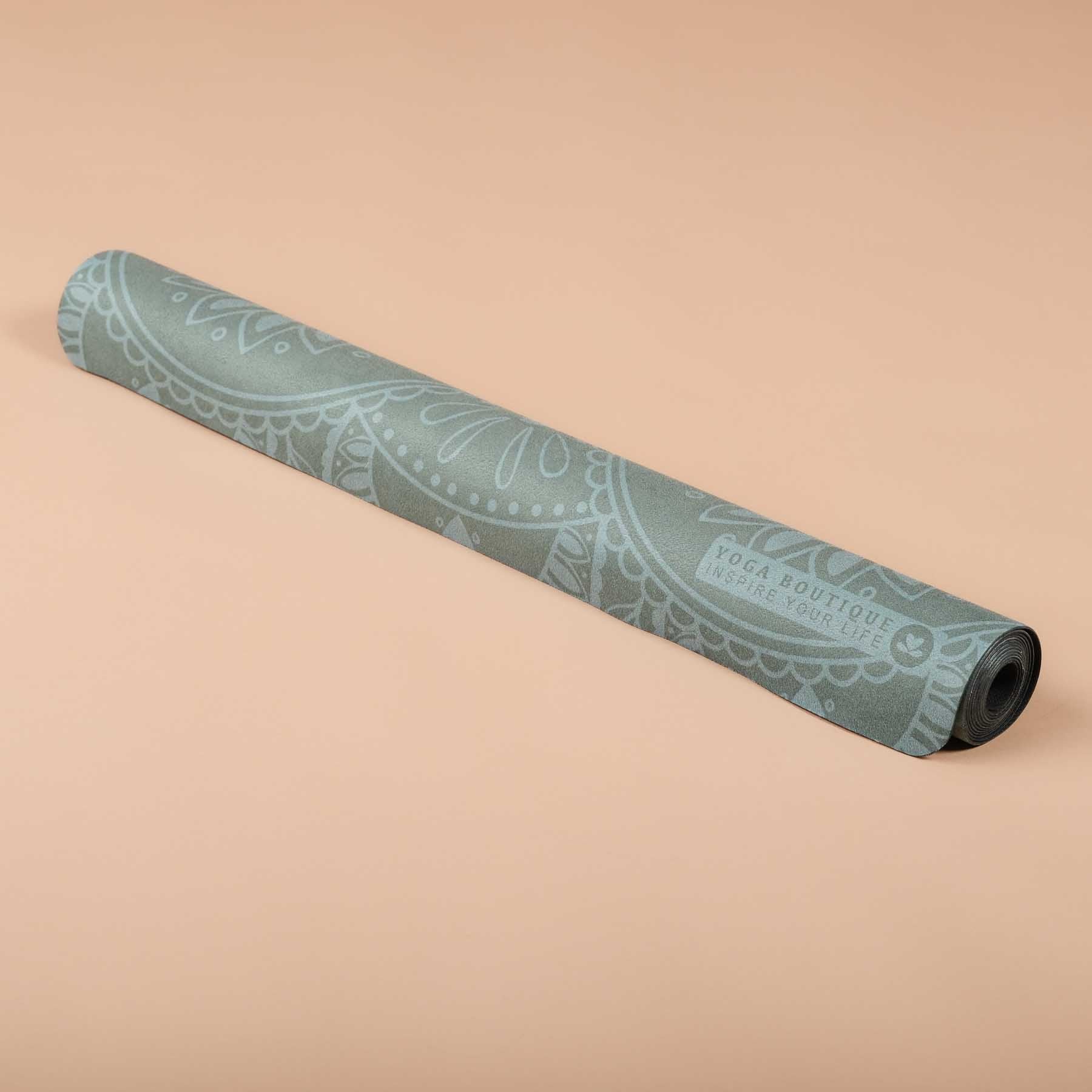 Tappetino da viaggio - Asciugamano da yoga Mandala verde pino