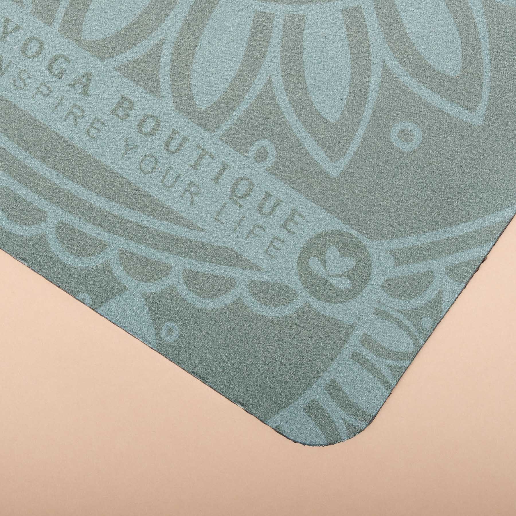 Tappetino da viaggio - Asciugamano da yoga Mandala verde pino