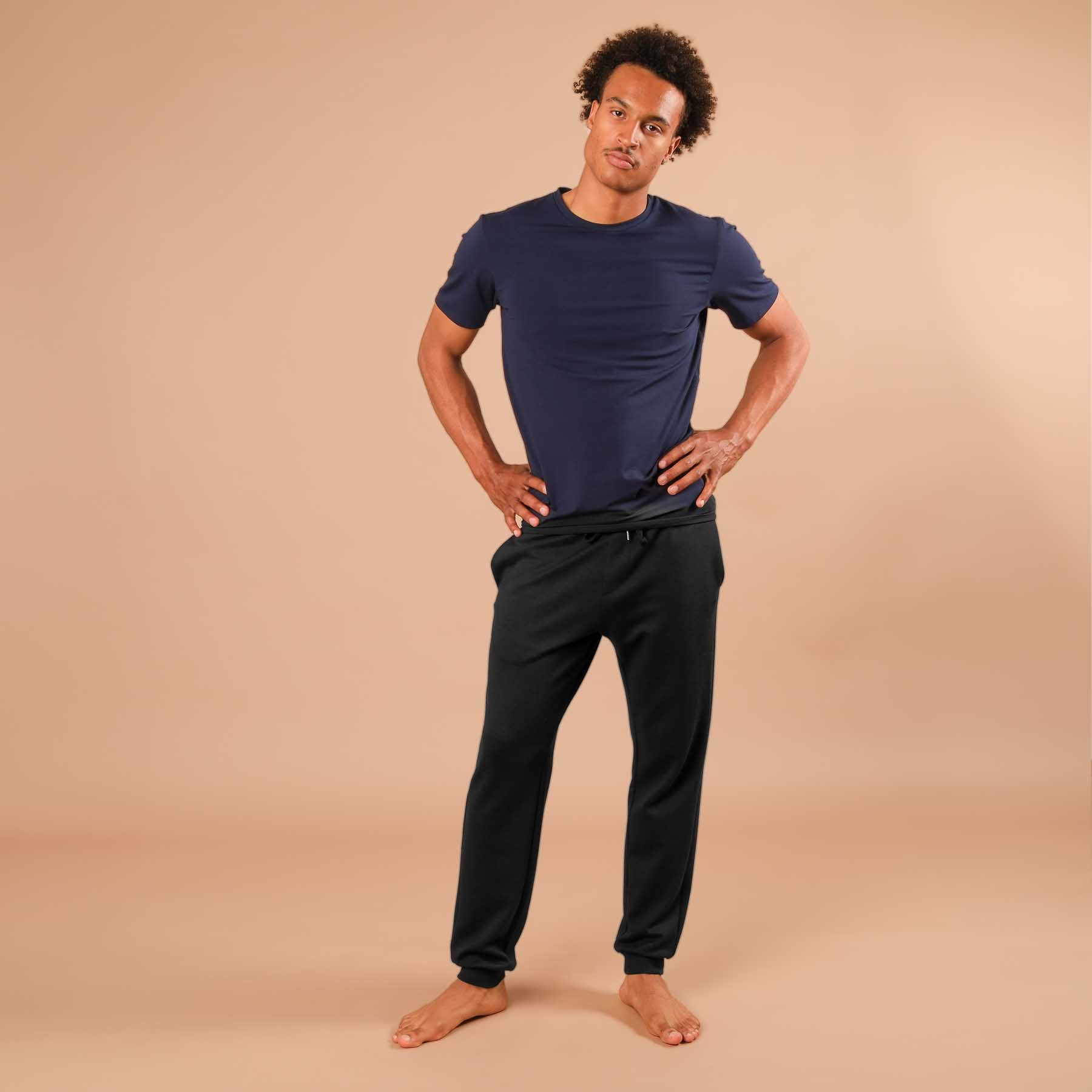 Camicia da yoga da uomo Classy a manica corta, navy