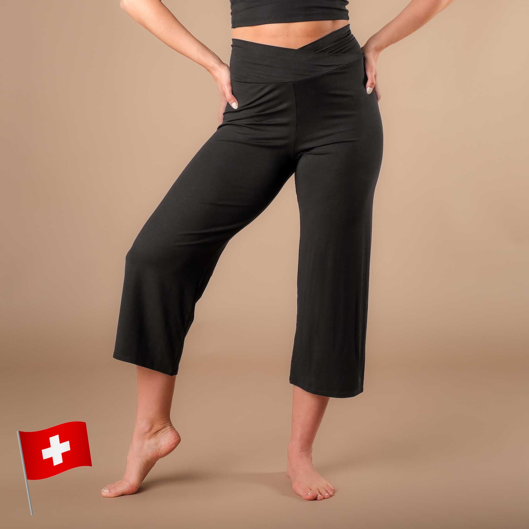 Culotte estiva Yoga Comfy nero