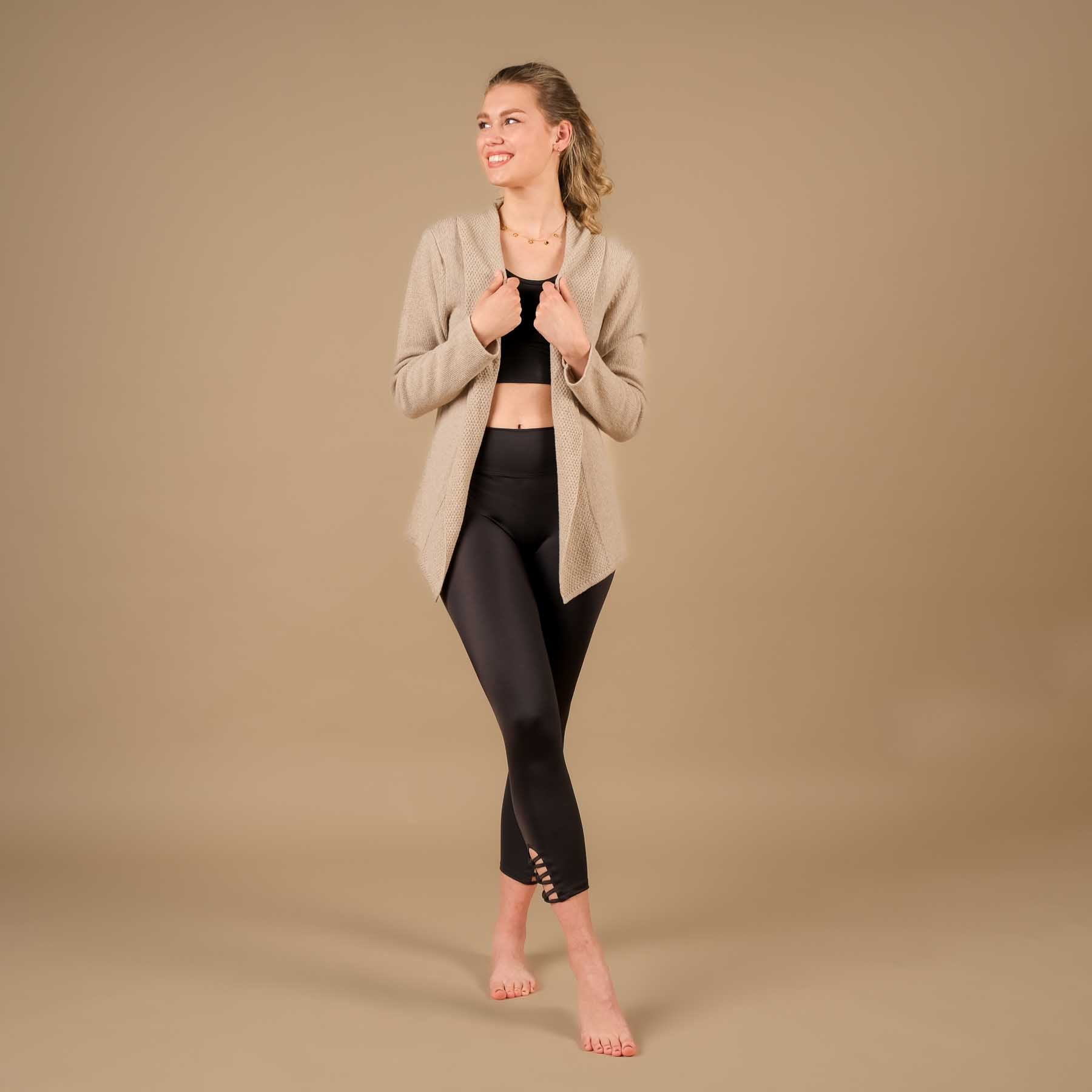 Leggings Yoga 7/8 Eco Mare realizzati in Svizzera con tessuto Econyl riciclato espresso