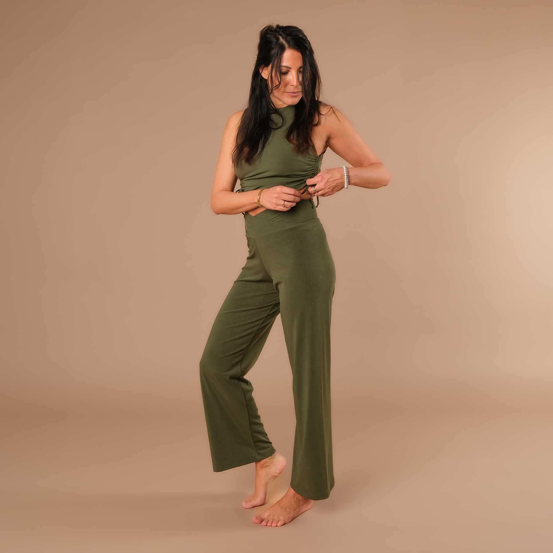 Yoga Crop Top Luna oliva