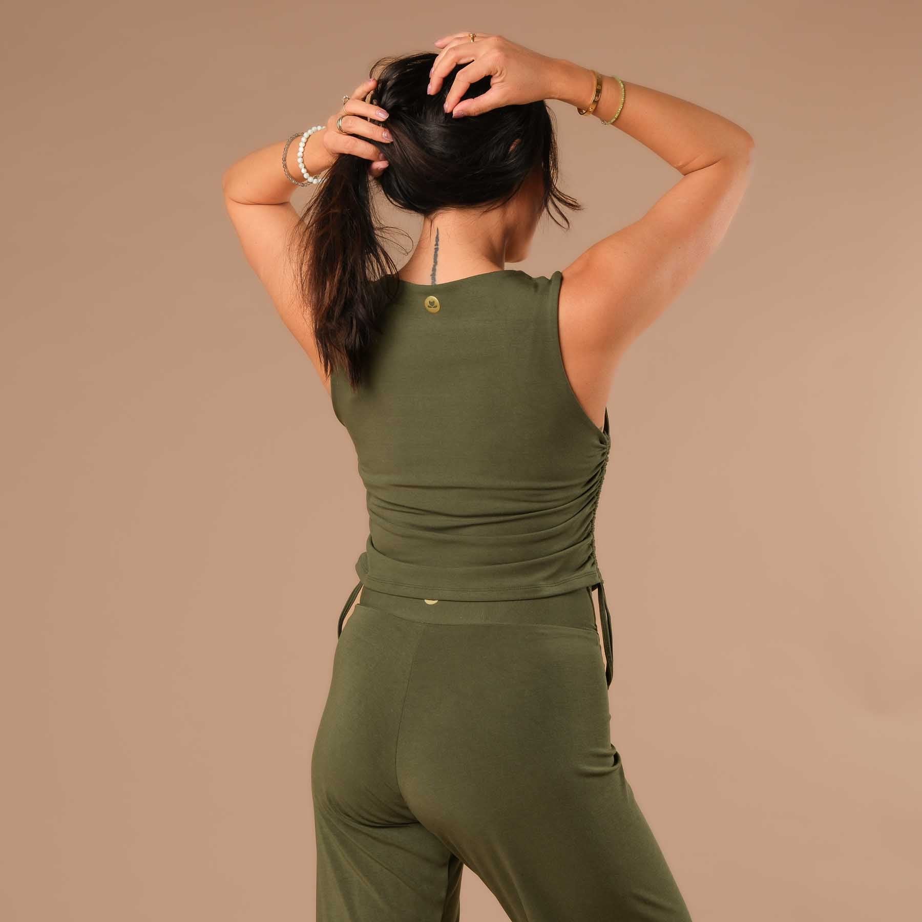 Yoga Crop Top Luna oliva