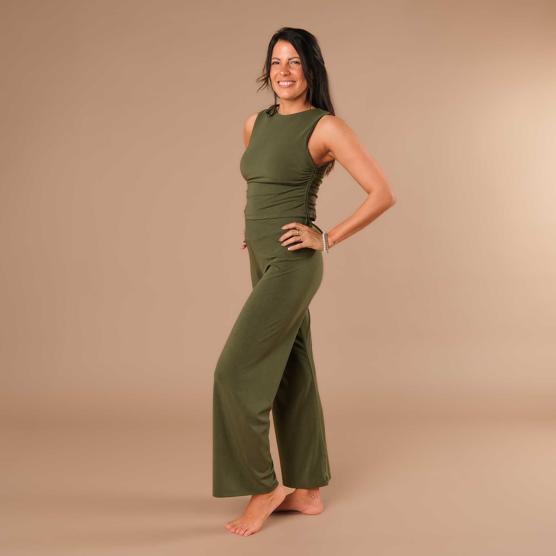 Yoga Crop Top Luna oliva