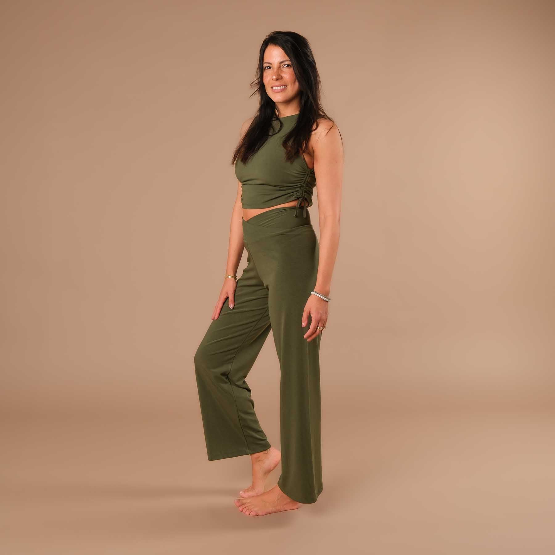 Yoga Crop Top Luna oliva