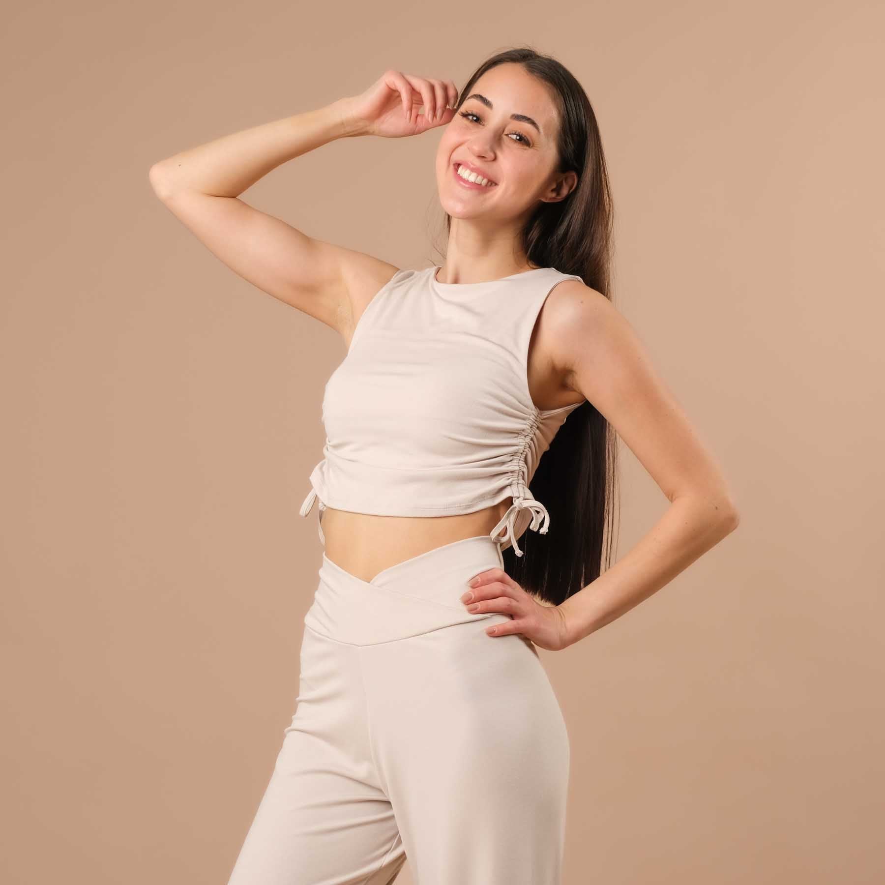 Yoga Crop Top Luna sabbia