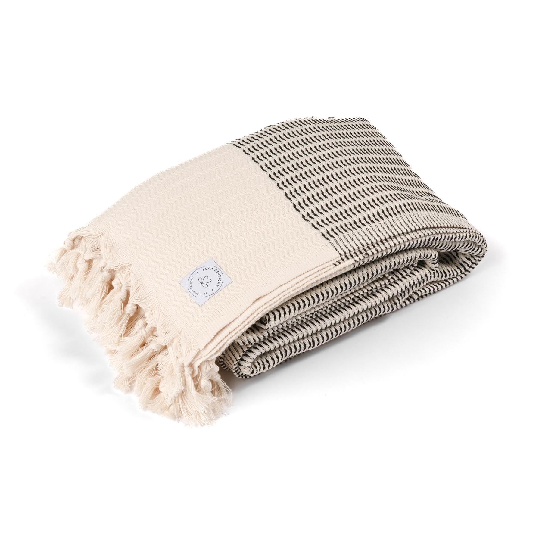 Coperta yoga Relax in cotone organico nero