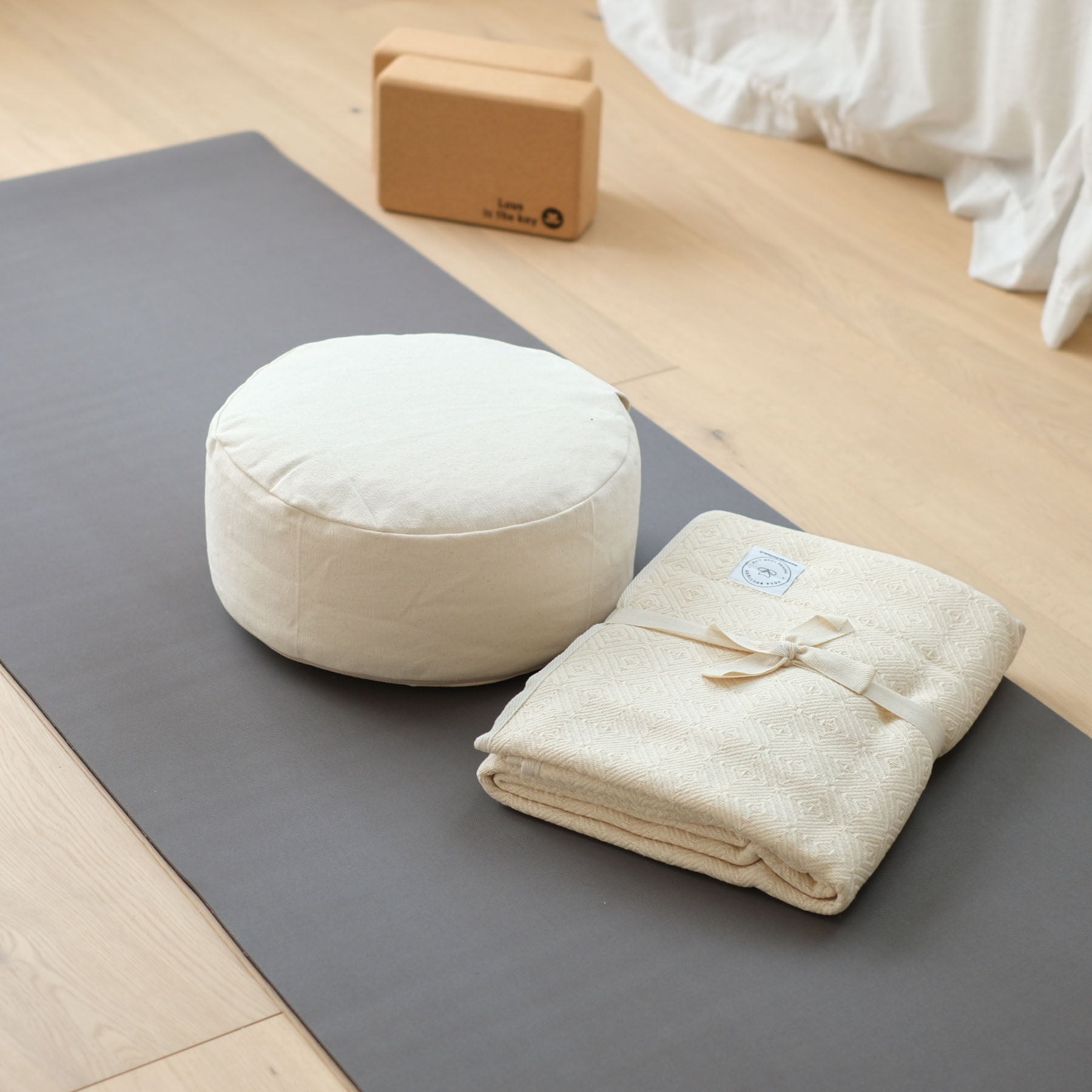 Tappetino da yoga EcoGrip in gomma naturale FSC antracite