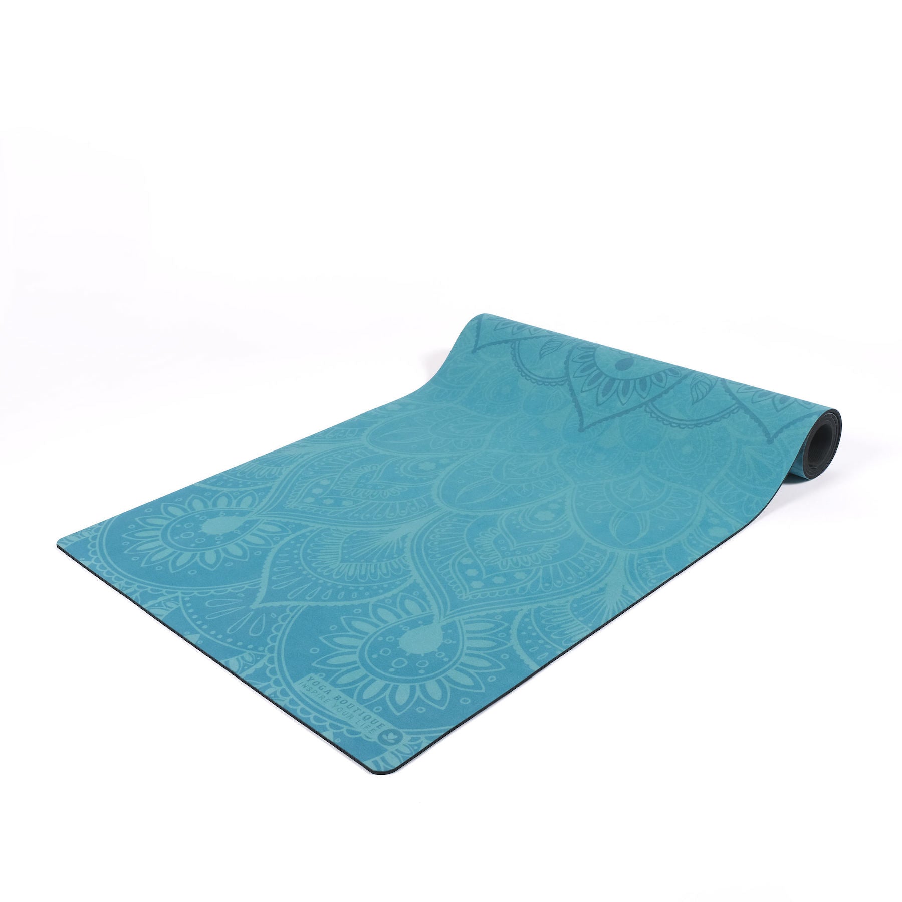 Tappetino yoga in velluto Mandala turchese