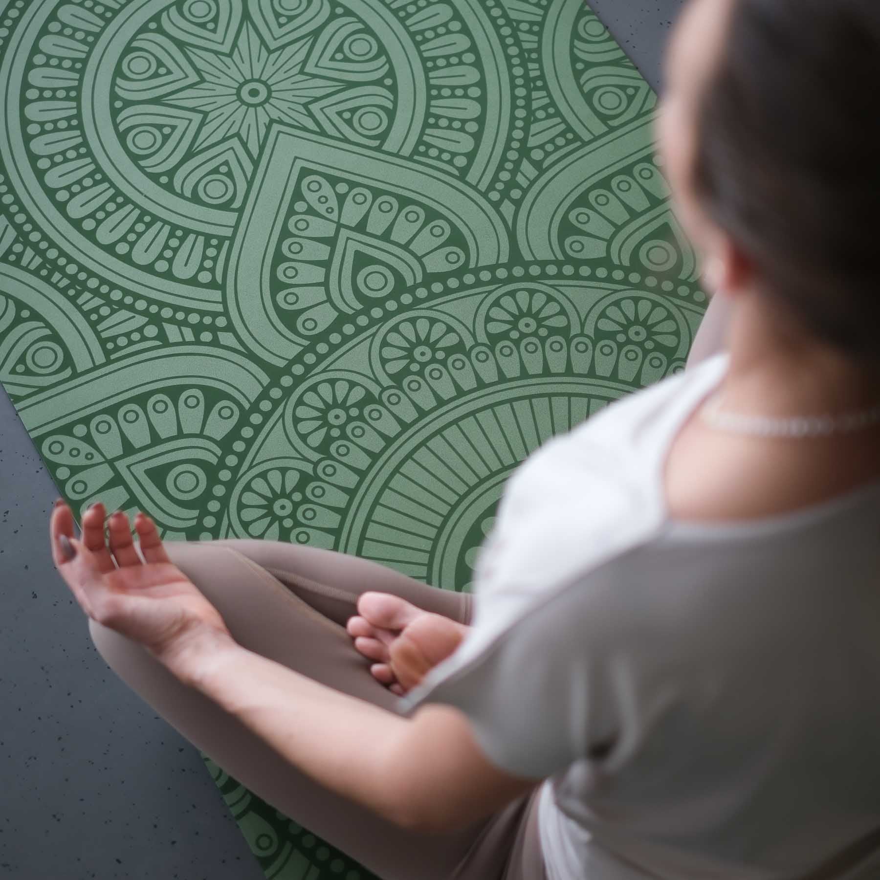 Tappetino yoga SuperGrip 2.0 Mandala molto antiscivolo mela tappetino yoga in gomma naturale con buona presa