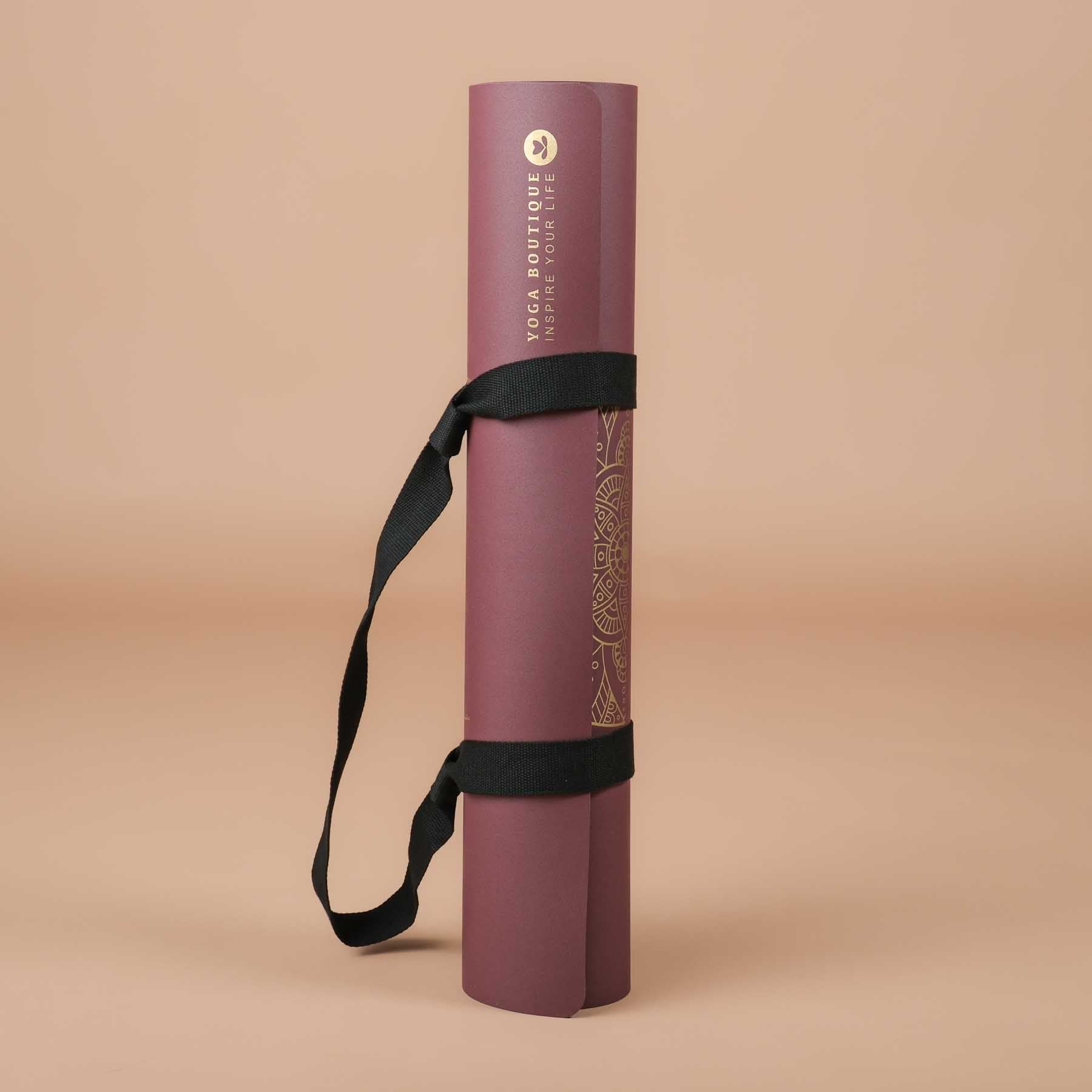 Tappetino yoga SuperGrip 2.0 Mandala Moon super antiscivolo in gomma naturale berry