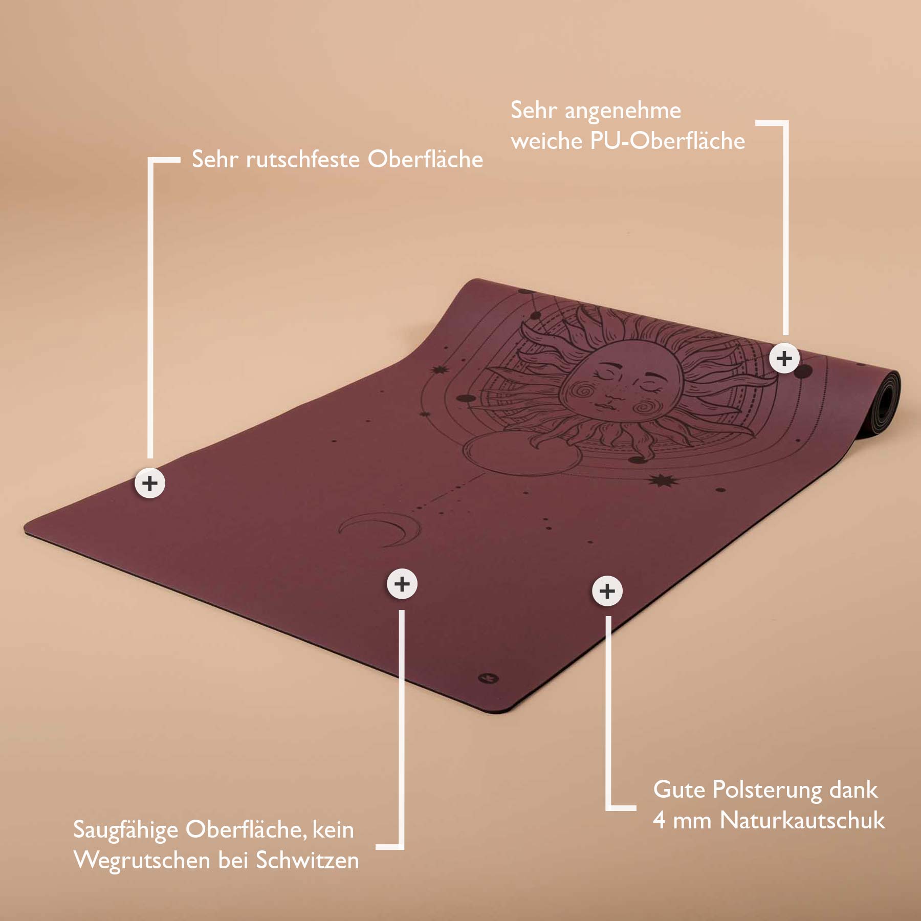 Tappetino yoga SuperGrip 2.0 Cosmos tappetino yoga antiscivolo bacca