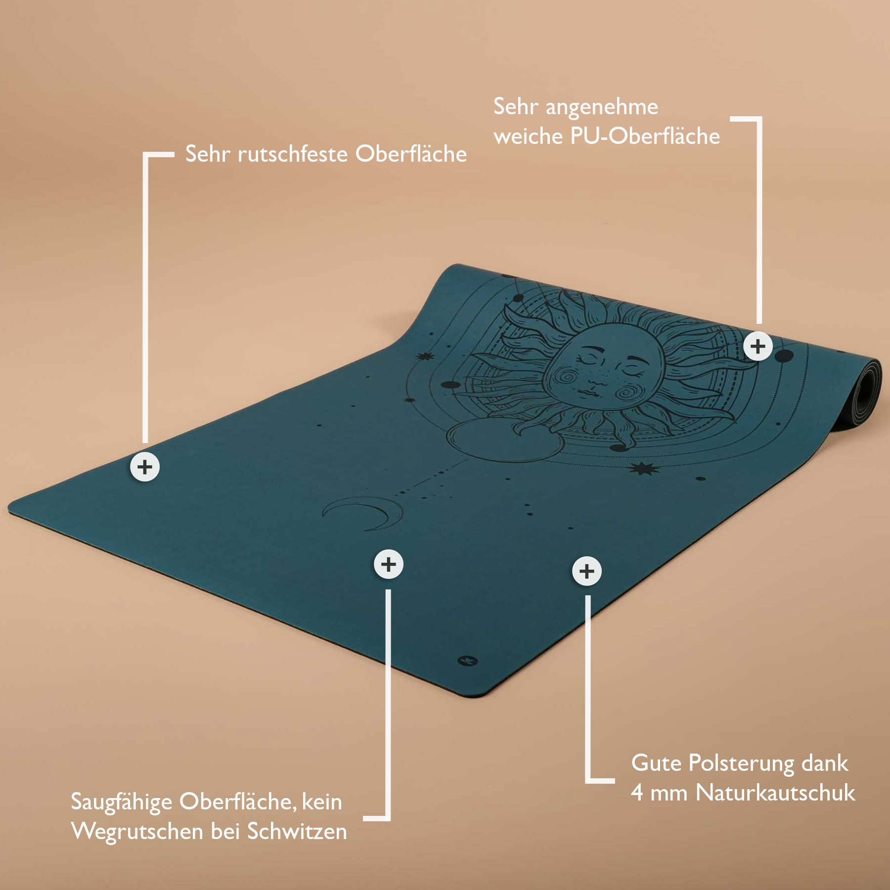 Tappetino yoga SuperGrip 2.0 Cosmos tappetino yoga antiscivolo petrolio