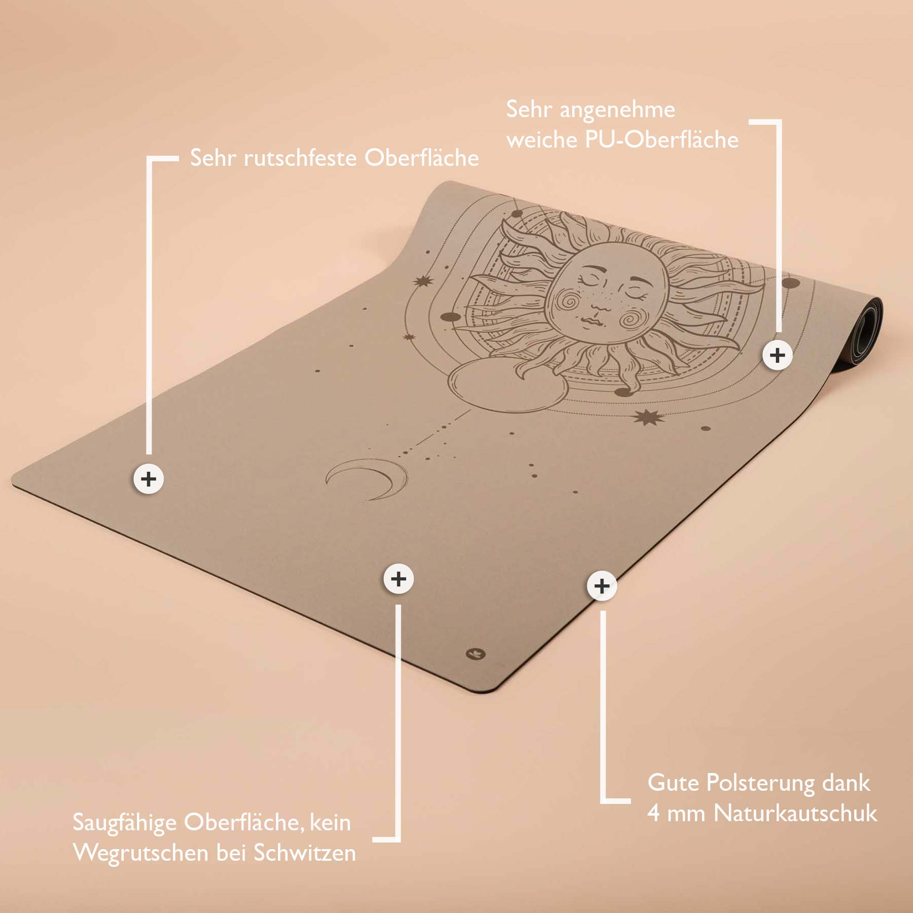 Tappetino yoga SuperGrip 2.0 Cosmos tappetino yoga antiscivolo sabbia