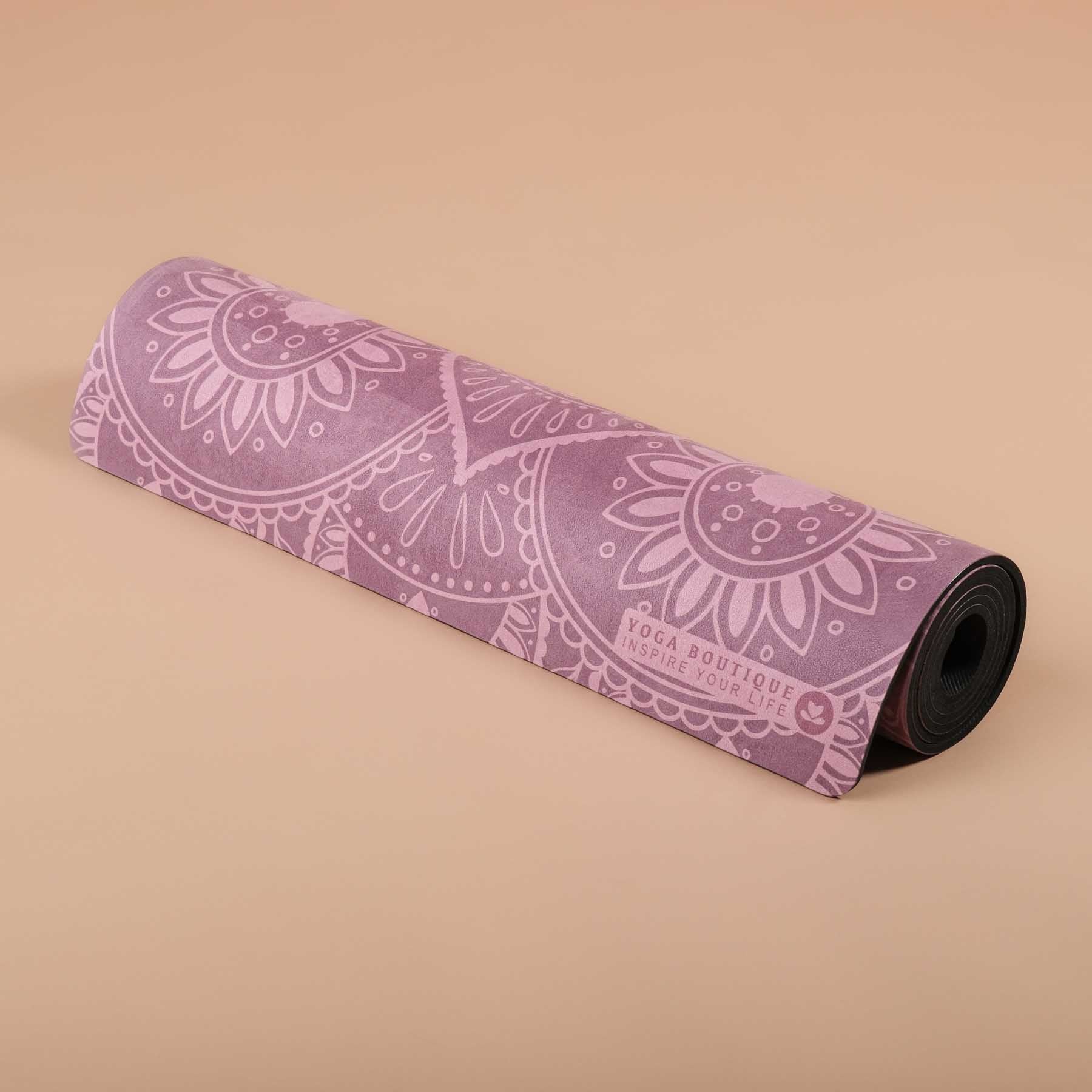 Tappetino yoga in velluto Mandala lavanda