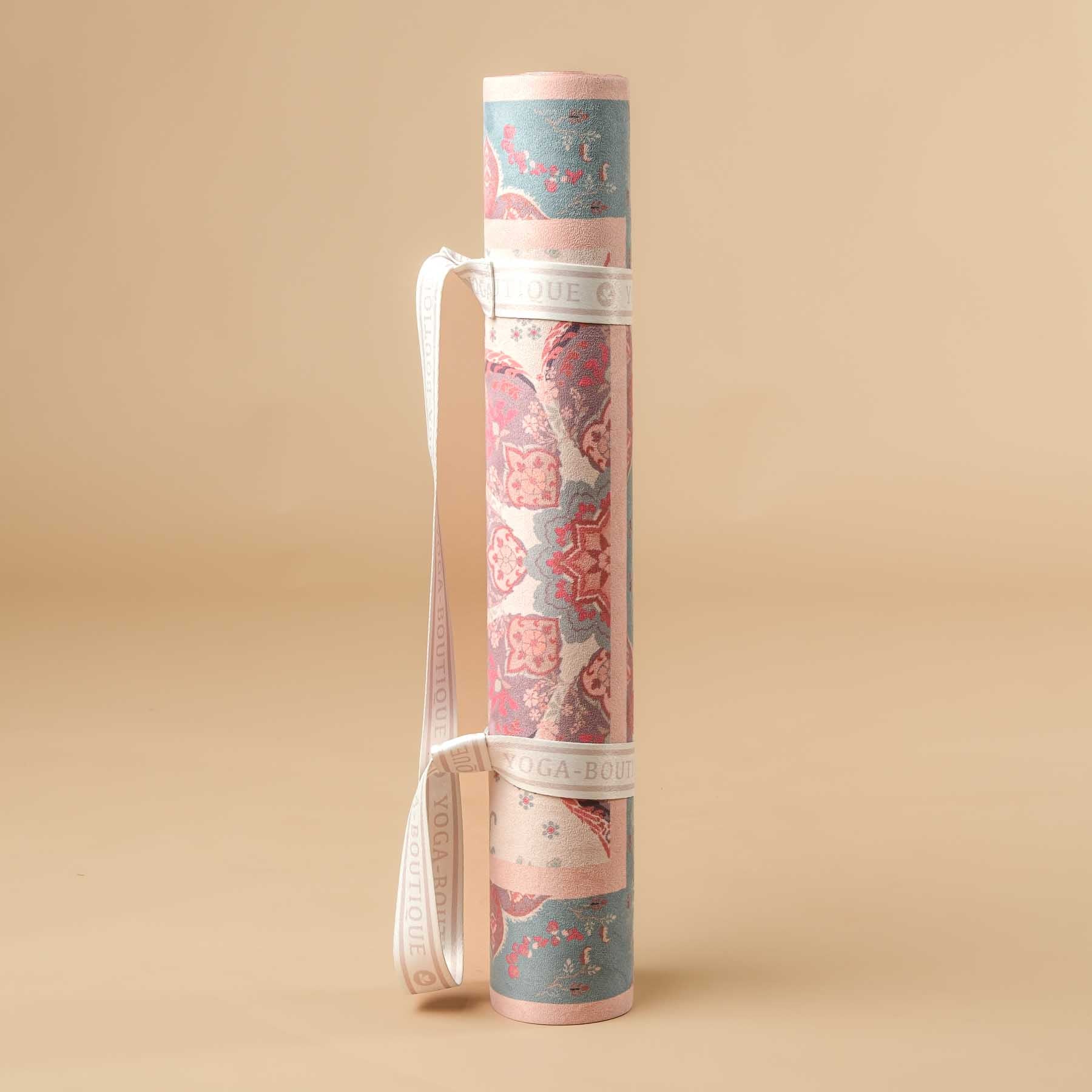 Tappetino yoga Marrakesh in velluto con splendido motivo floreale