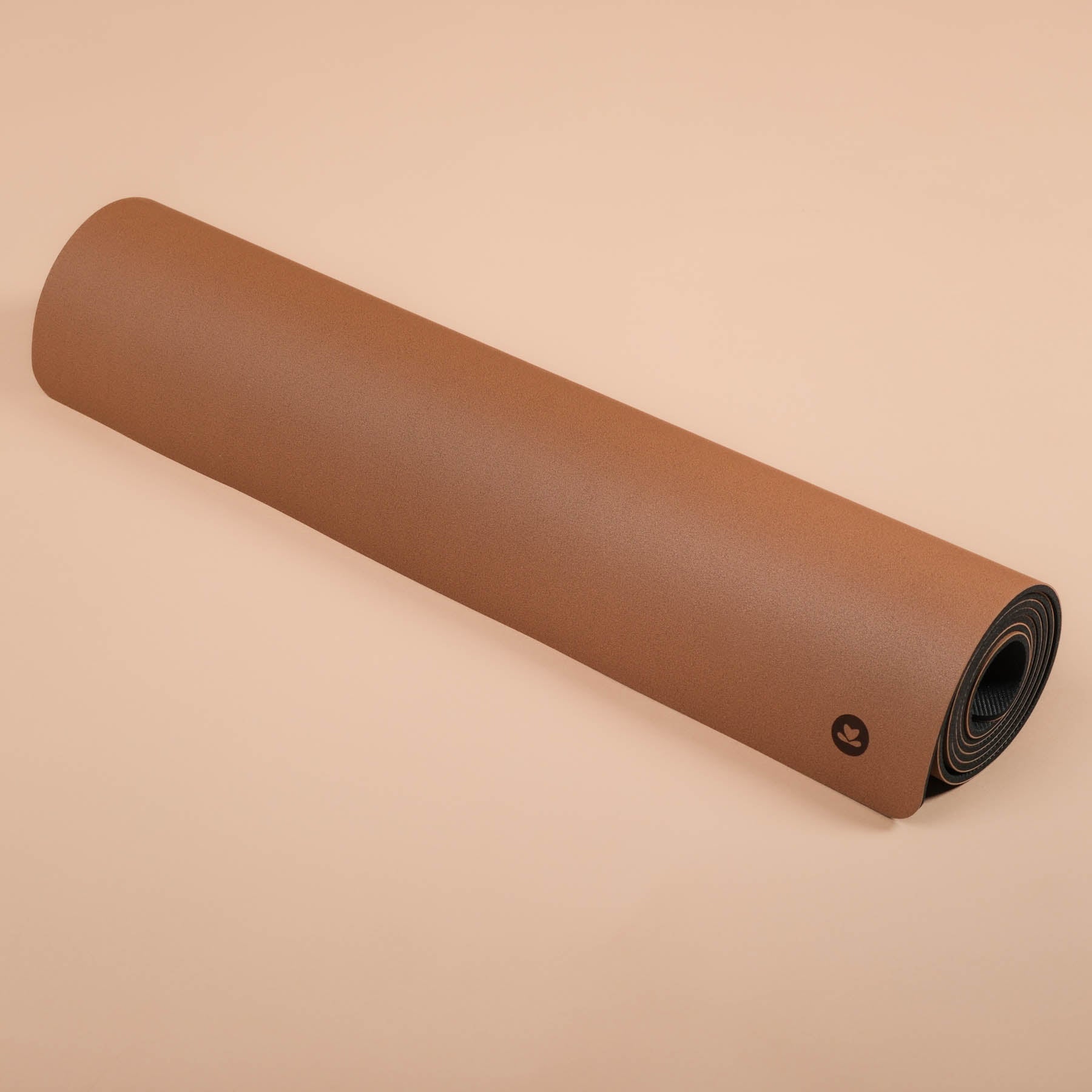 Tappetino da yoga SuperGrip molto antiscivolo in gomma naturale sostenibile nel colore caffè