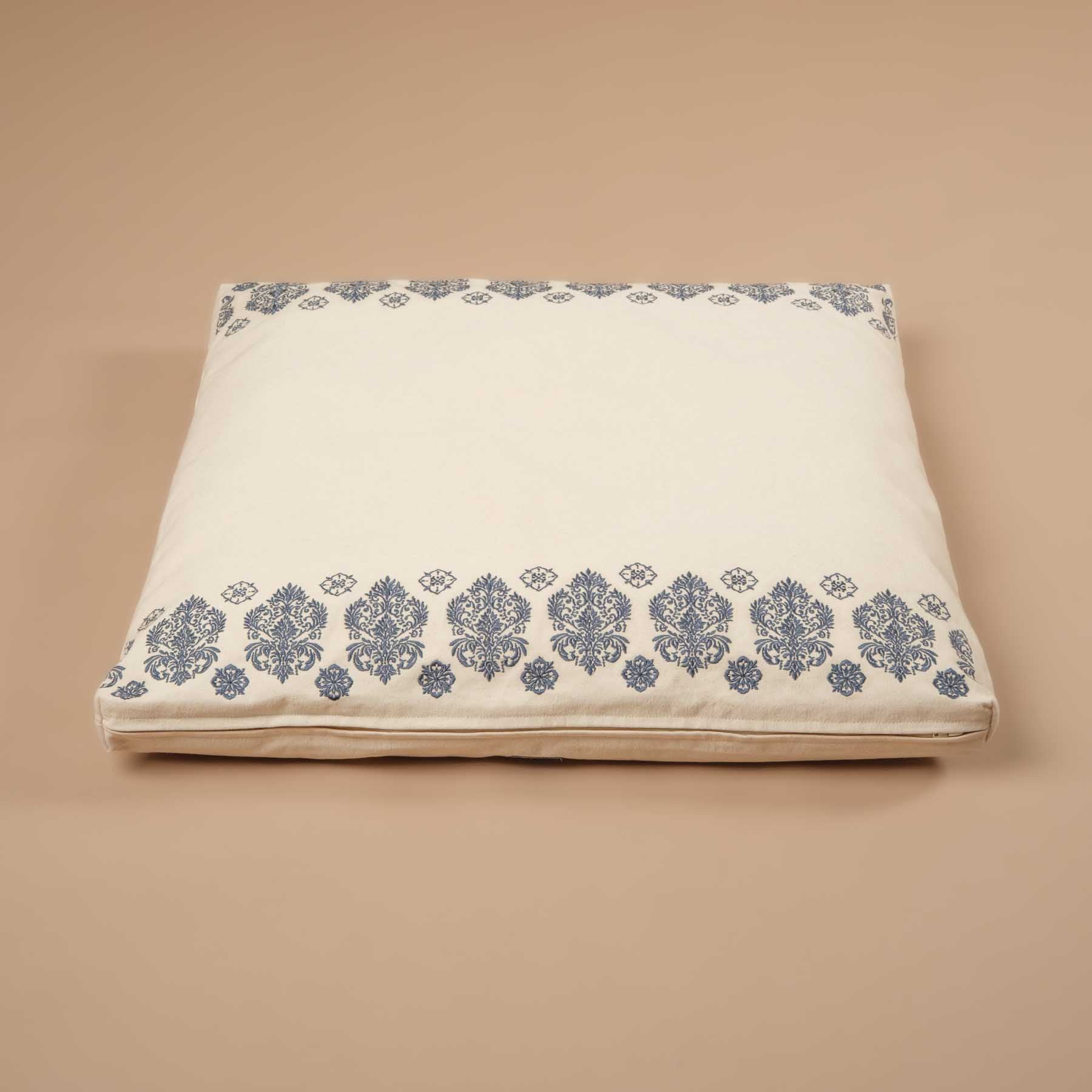 Tappeto da meditazione Zabuton Fleur-de-Lys blu