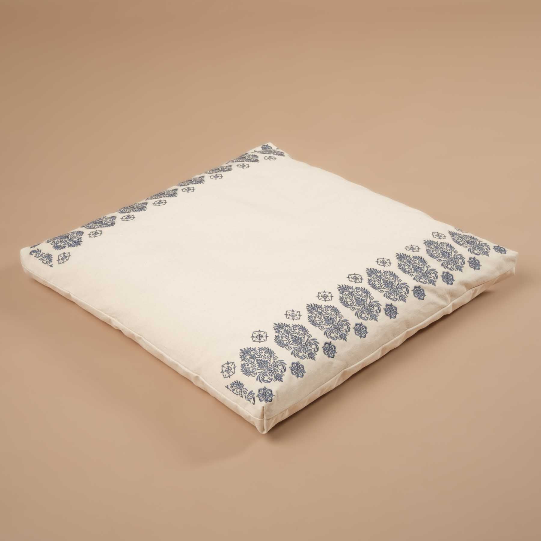 Tappeto da meditazione Zabuton Fleur-de-Lys blu