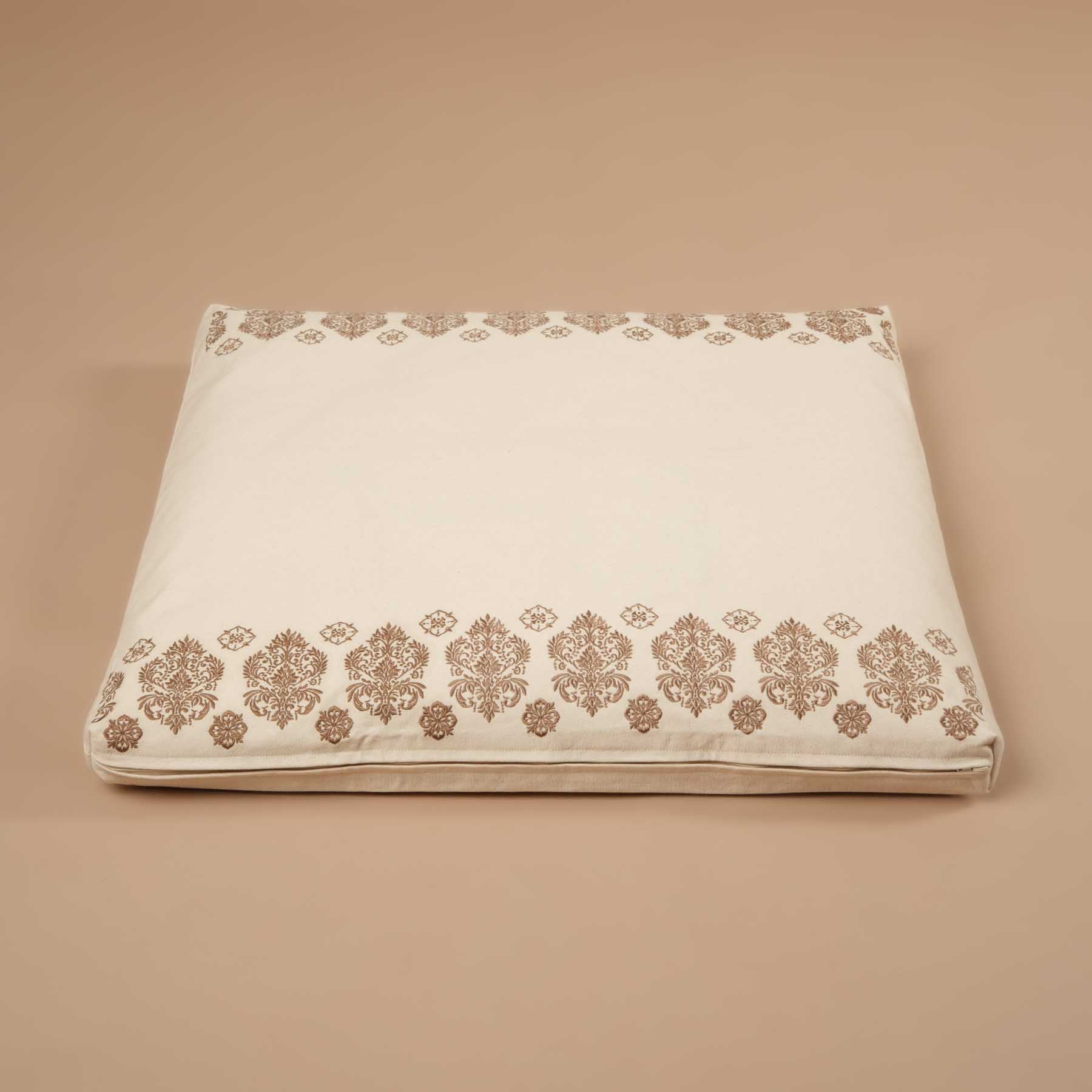 Tappeto da meditazione Zabuton Fleur-de-Lys marrone