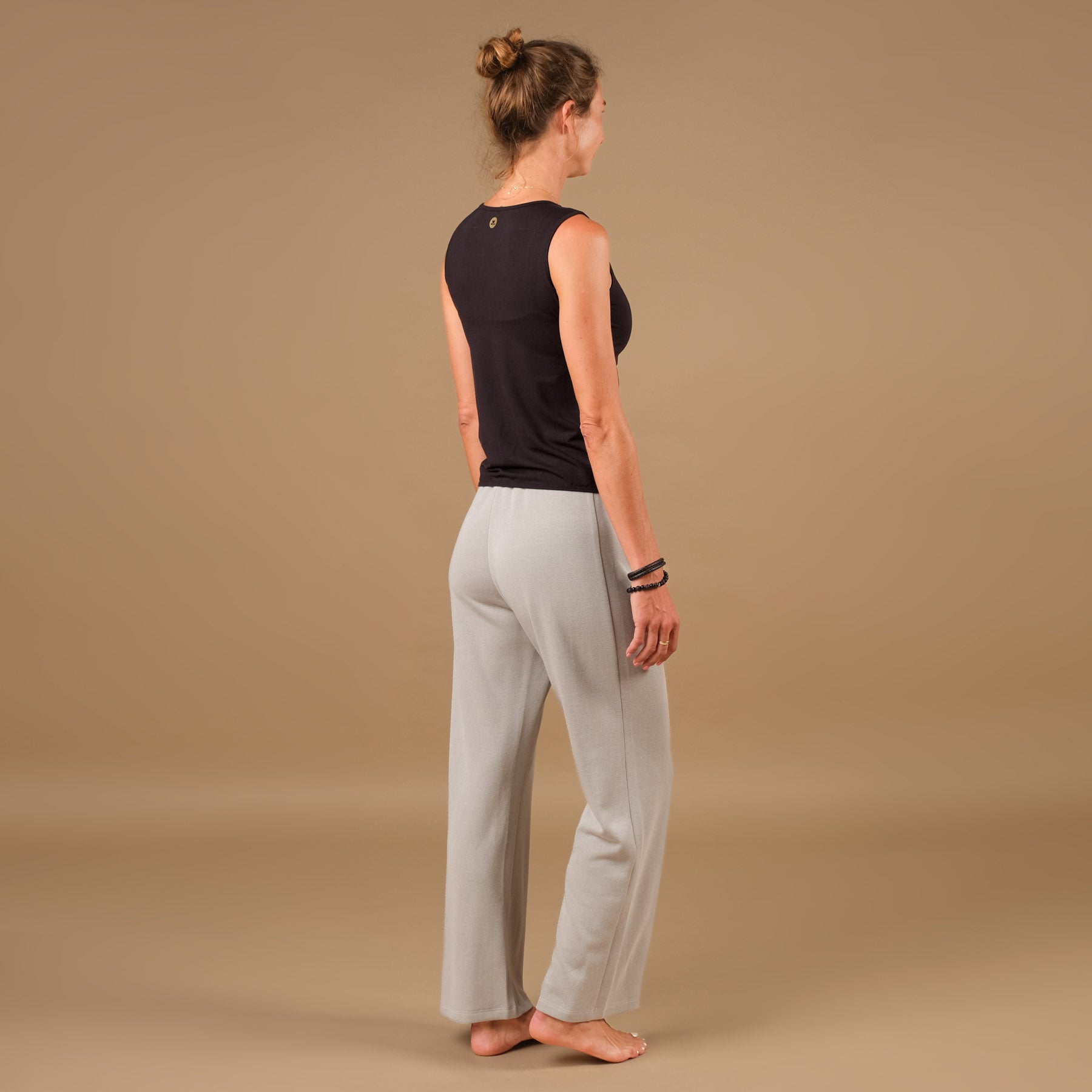 Yoga Culotte Pantaloni a gamba larga Accogliente grigio di produzione svizzera