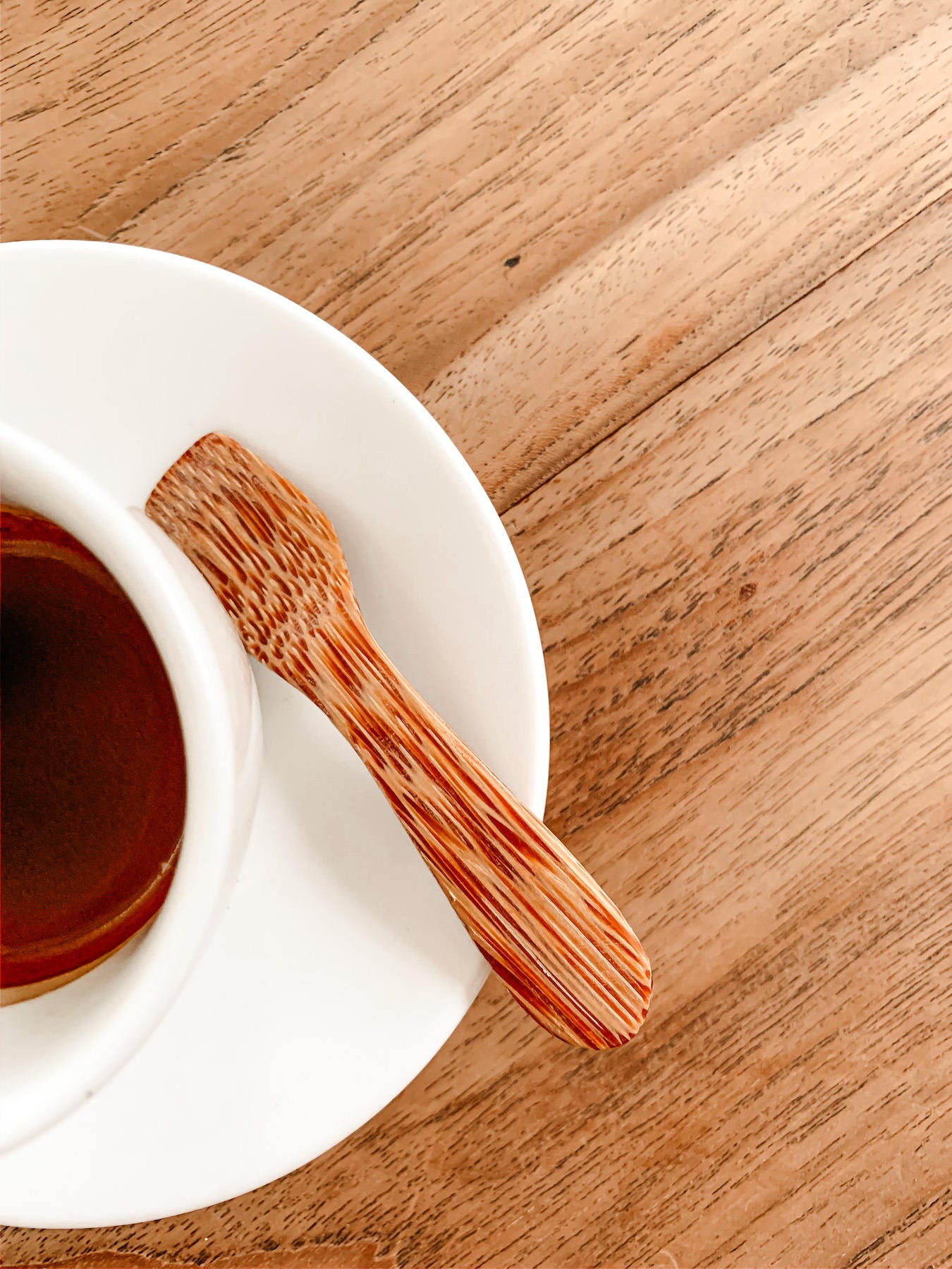 Cucchiaio da caffè espresso sostenibile in cocco