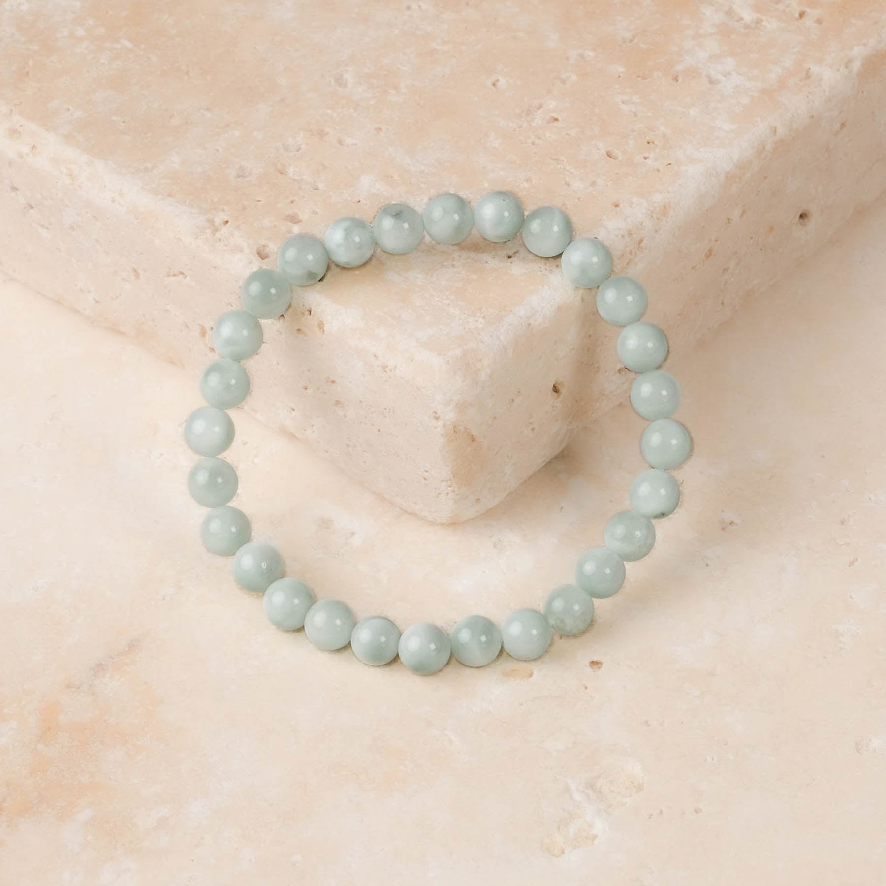 Bracciale di pietre preziose Angelite 6 mm
