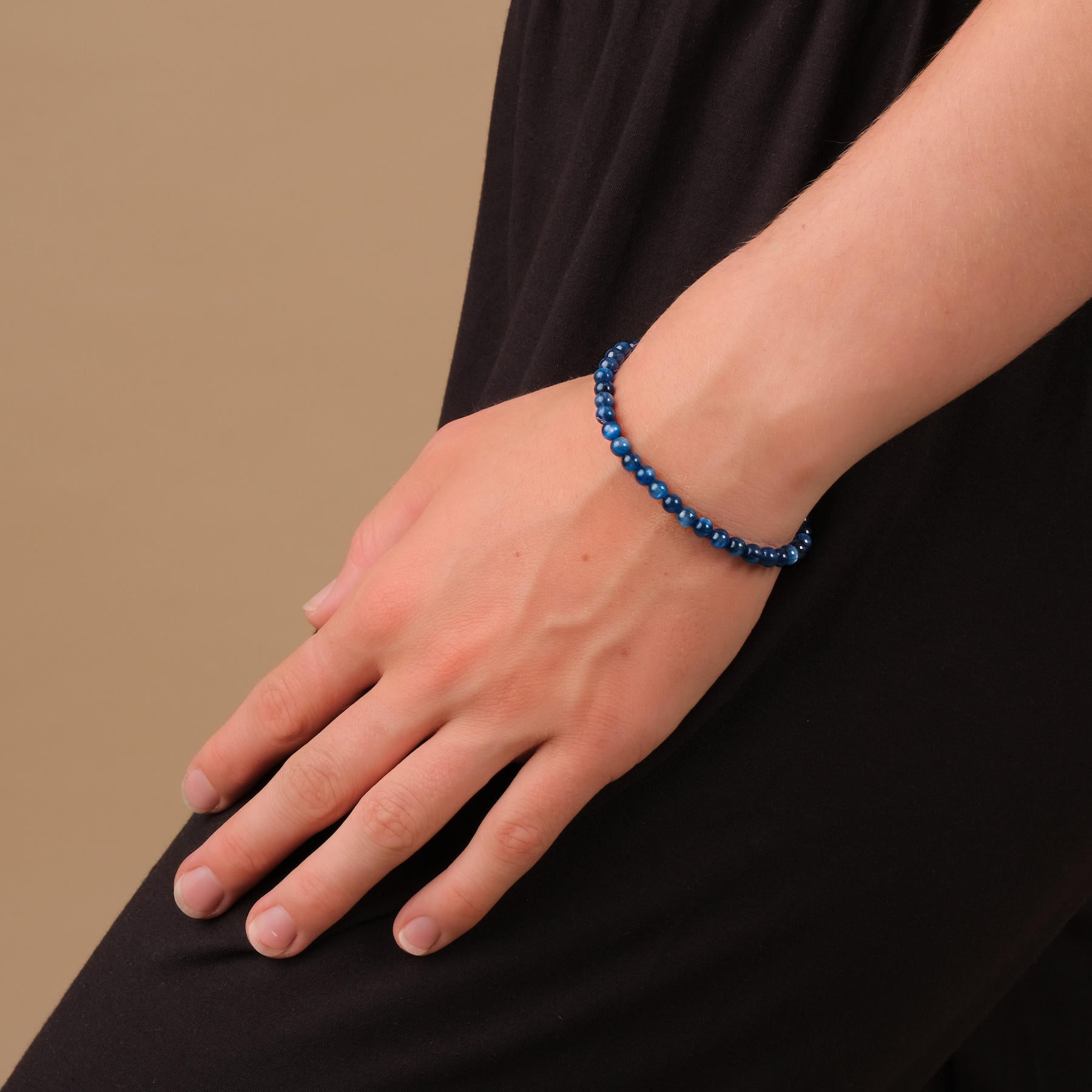 Bracciale di pietre preziose Kyanite 4 mm