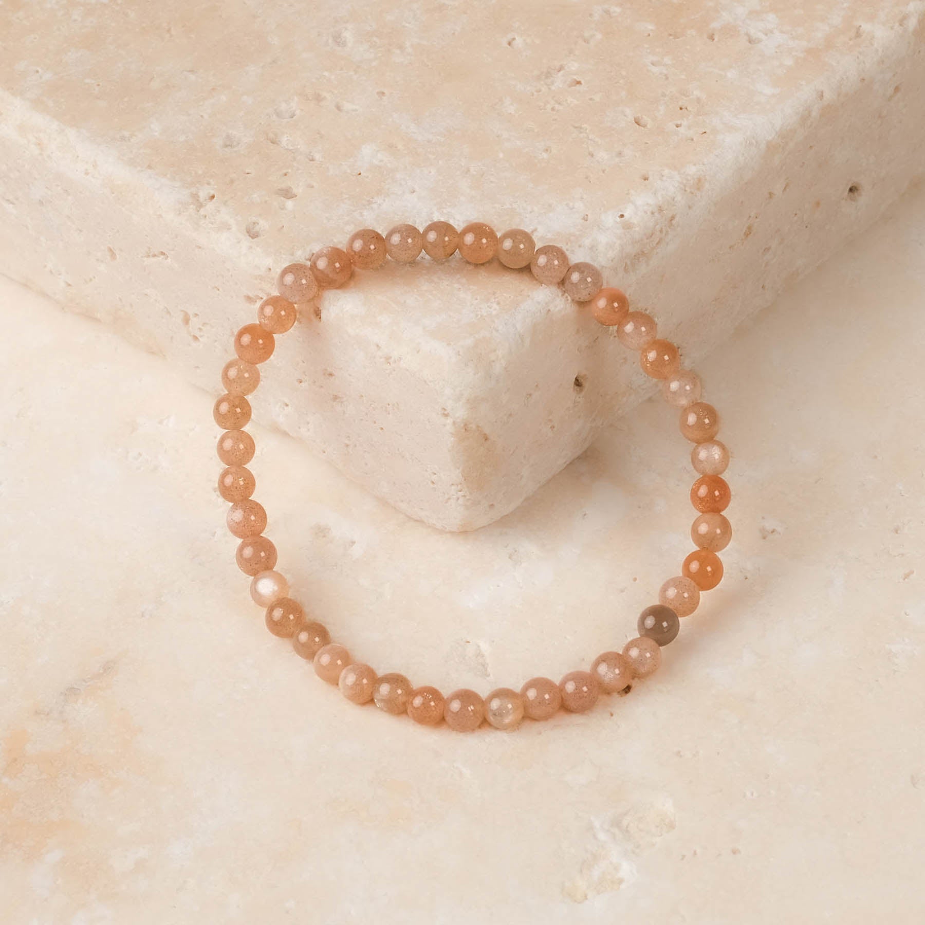 Bracciale di pietre preziose Pietra del sole 4 mm