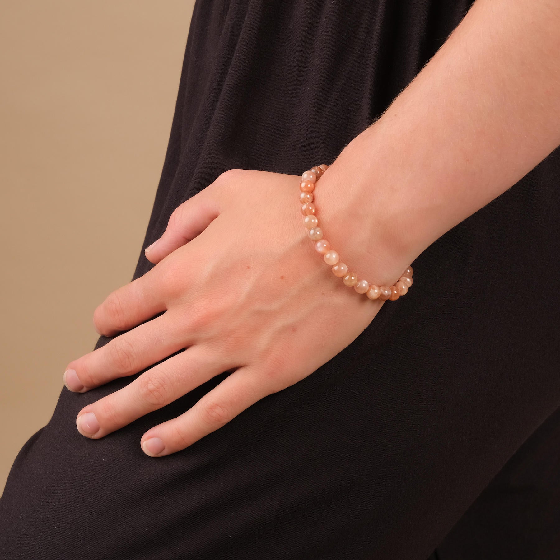 Bracciale di pietre preziose Pietra del sole 6 mm