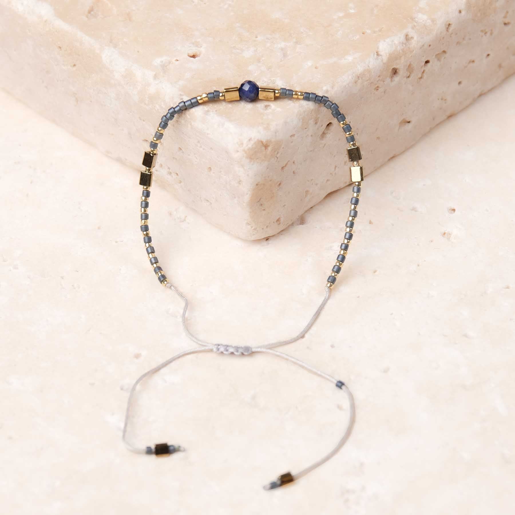 Bracciale dell'amicizia Miyuki blu