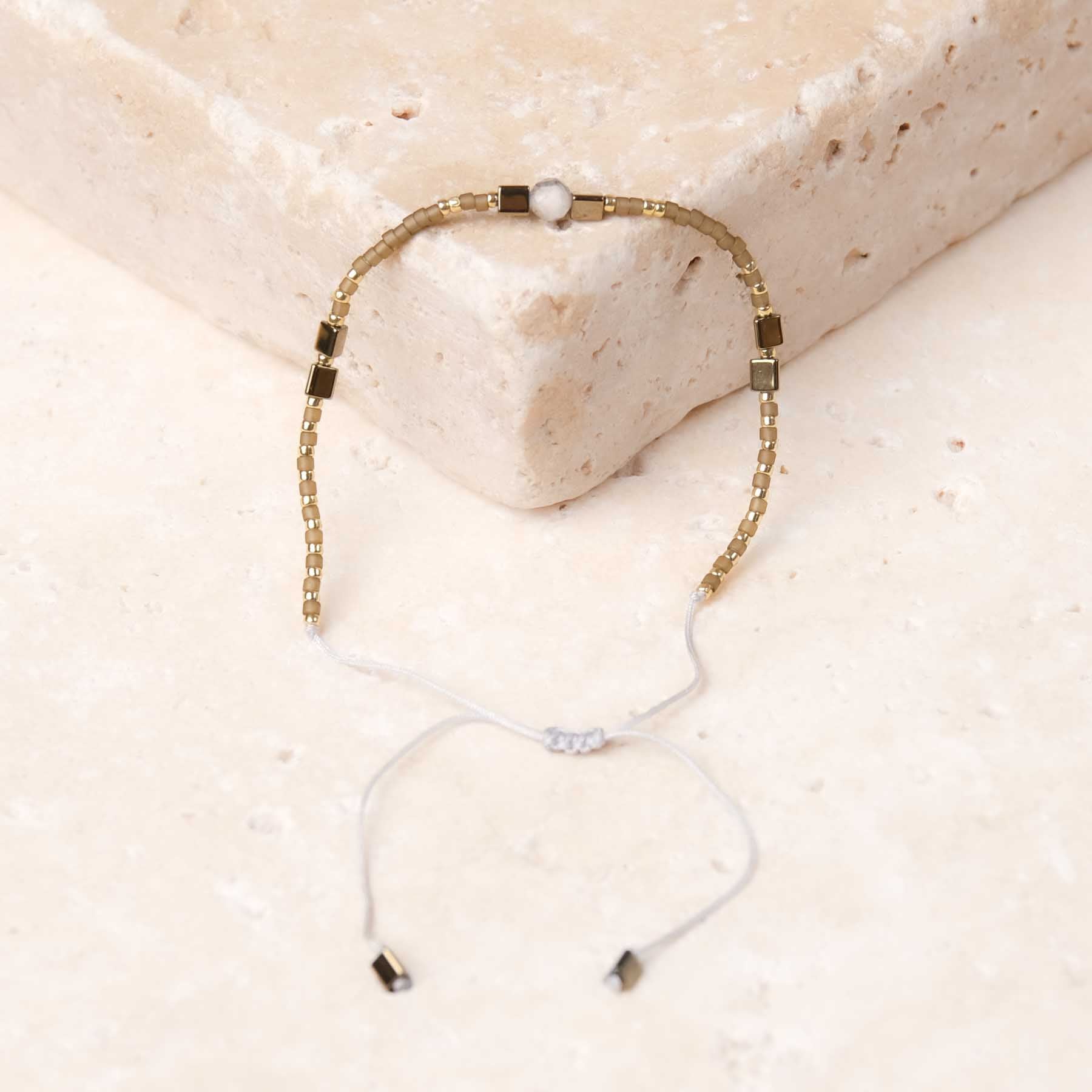 Bracciale dell'amicizia Miyuki per adulti e bambini marrone