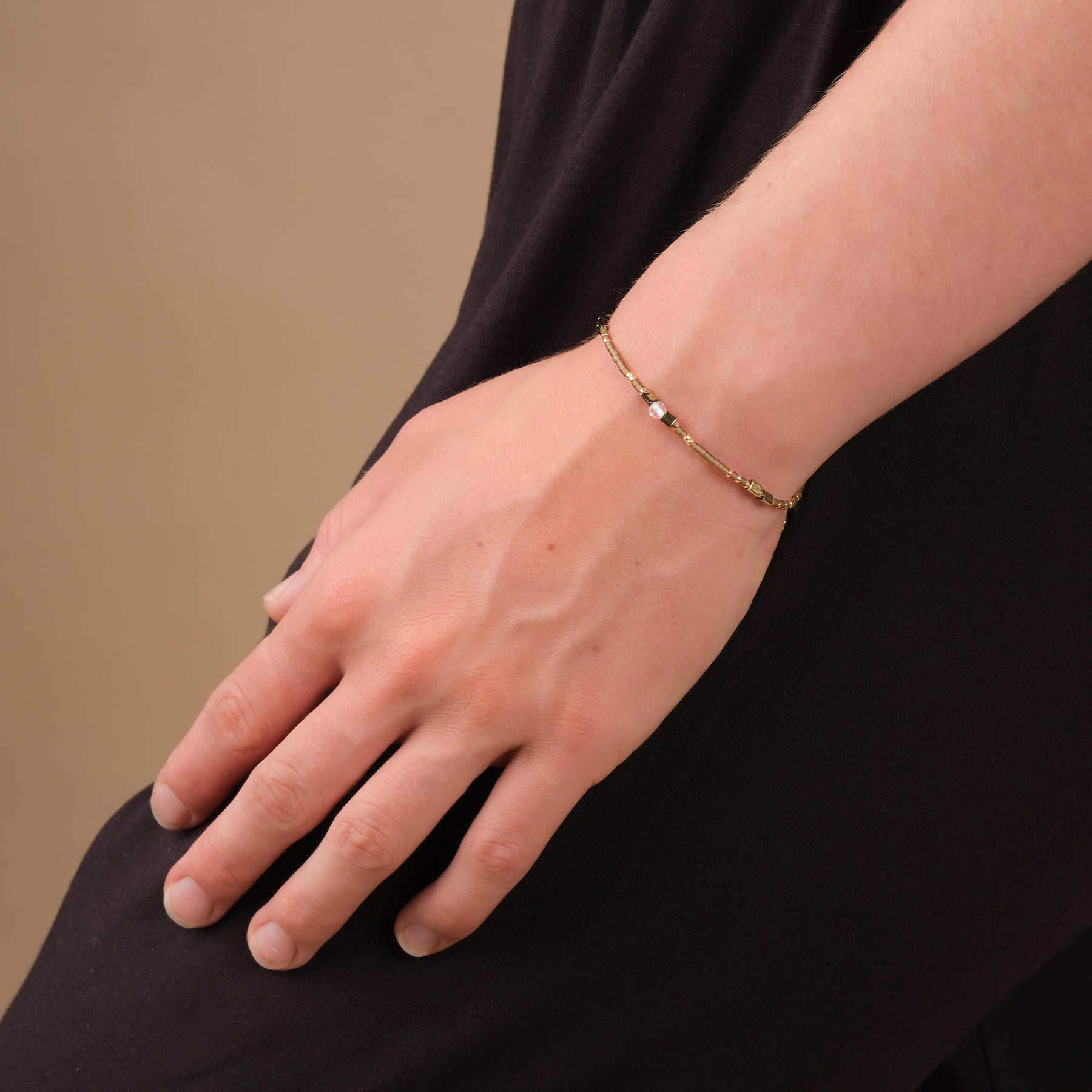 Bracciale dell'amicizia Miyuki per adulti e bambini marrone