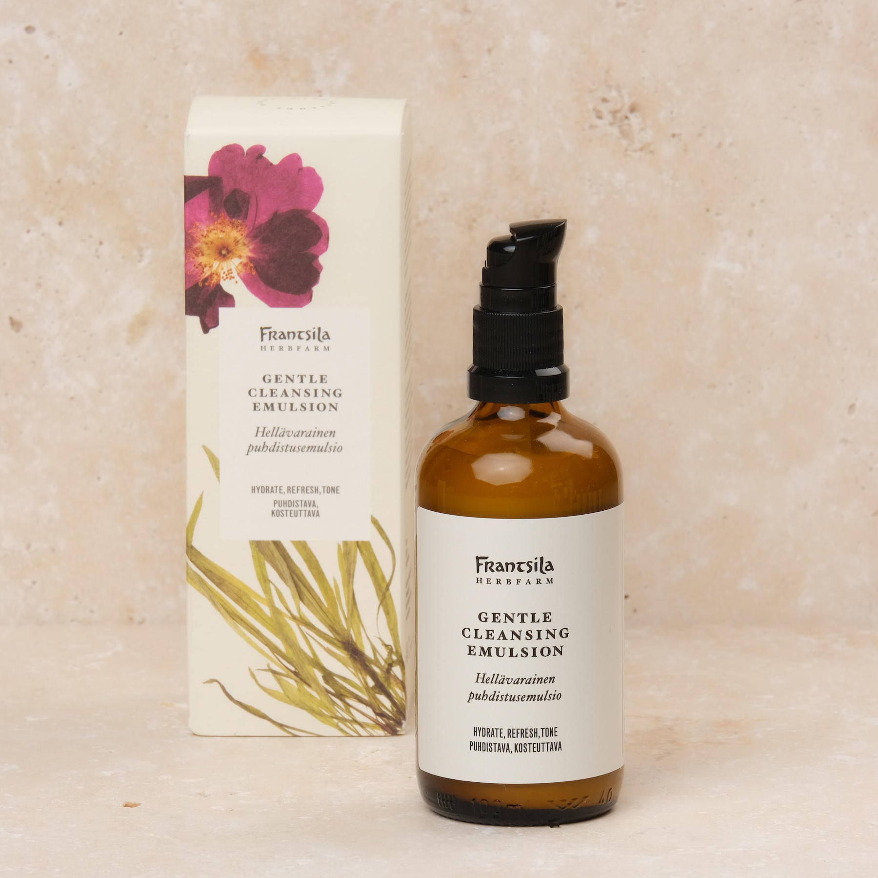 Il delicato latte cosmetico naturale per la pulizia del viso Midsummer Rose di Frantsila deterge la pelle in modo delicato ma efficace, senza seccarla. Per una carnagione chiara e fresca e una sensazione di pelle straordinaria!