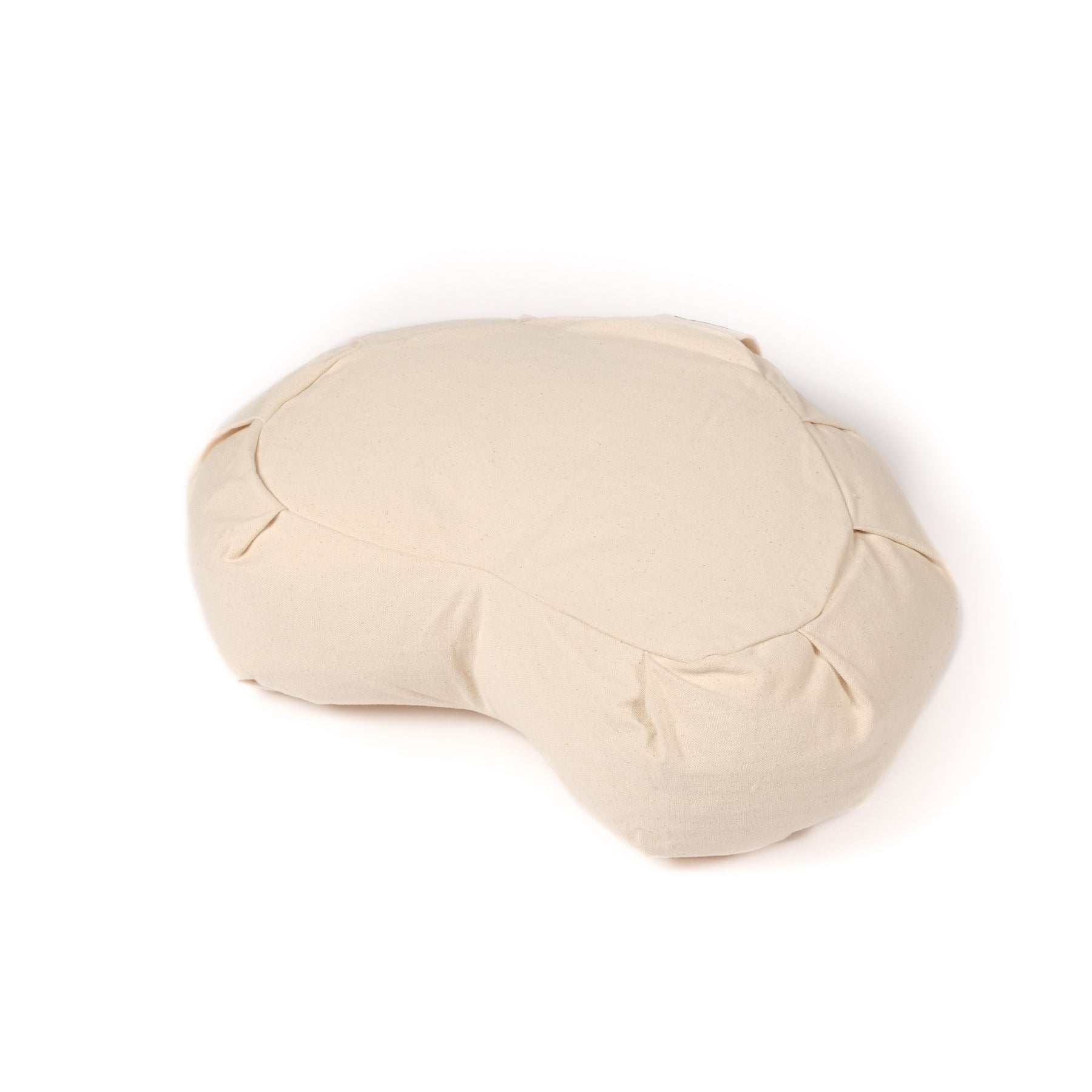 Cuscino da meditazione Mezza Luna Zafu uni bianco naturale
