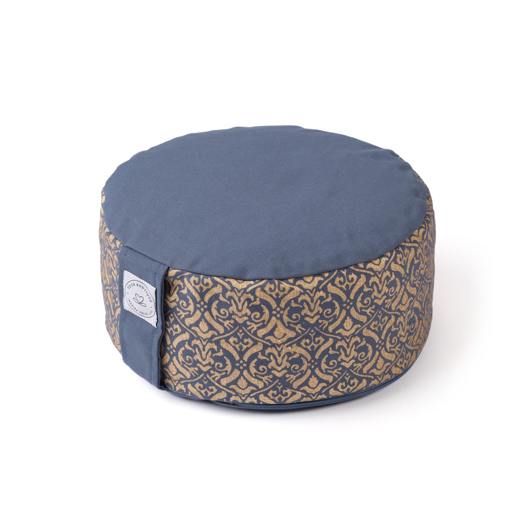 Cuscino da meditazione Taj Mahal oro Blockprint blu-cielo