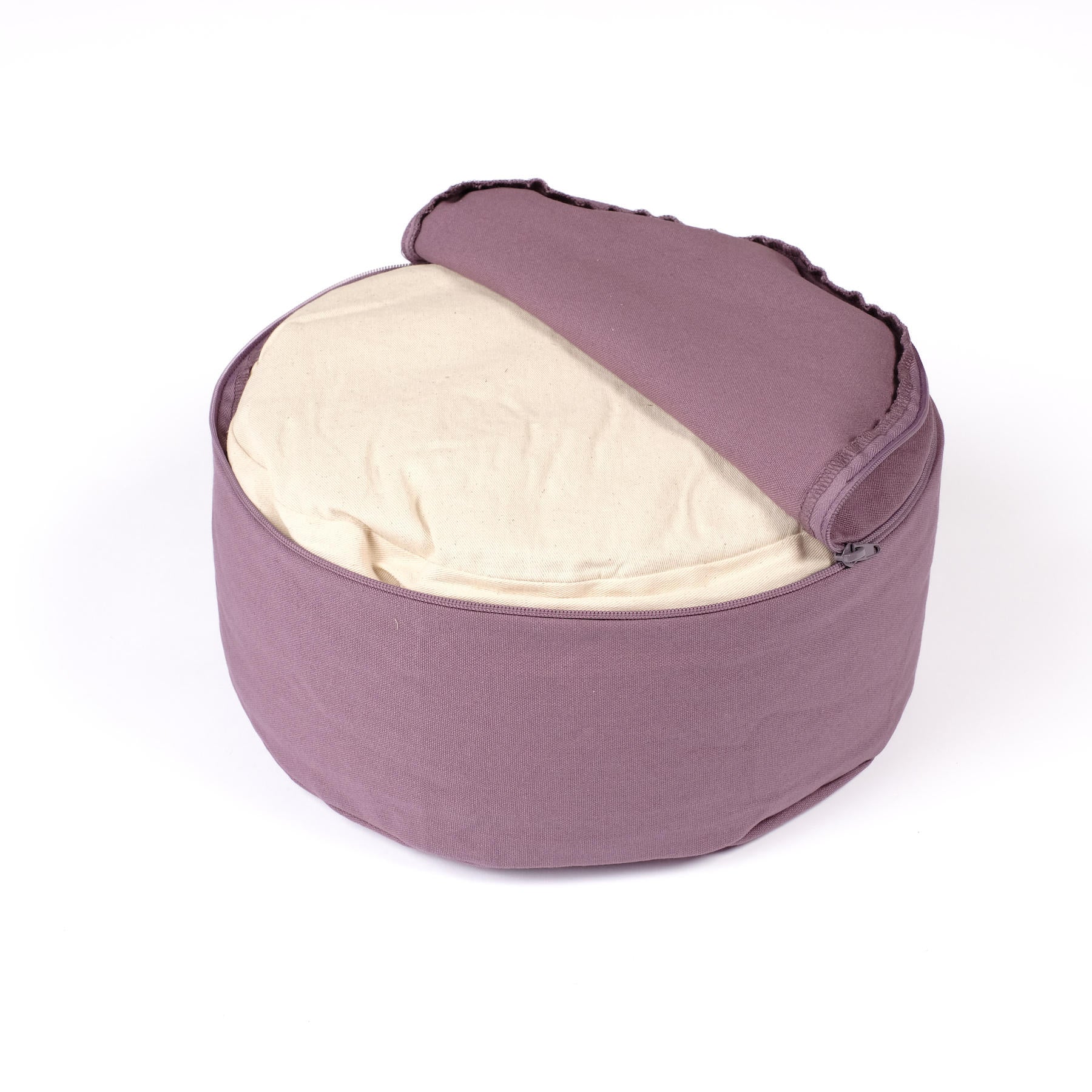 Cuscino da meditazione rotondo Lotus stampa oro Lavanda