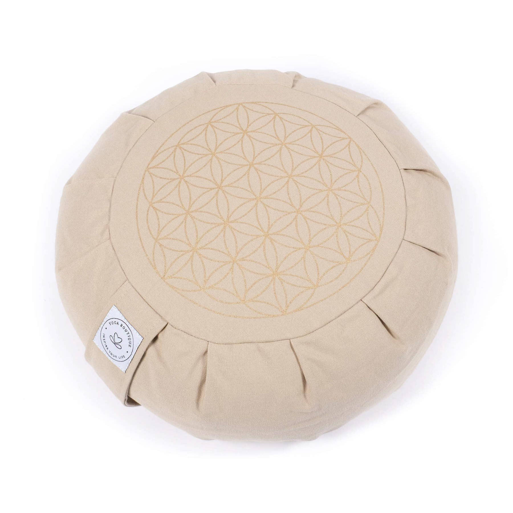 Cuscino da meditazione Zafu Fiore della vita sabbia