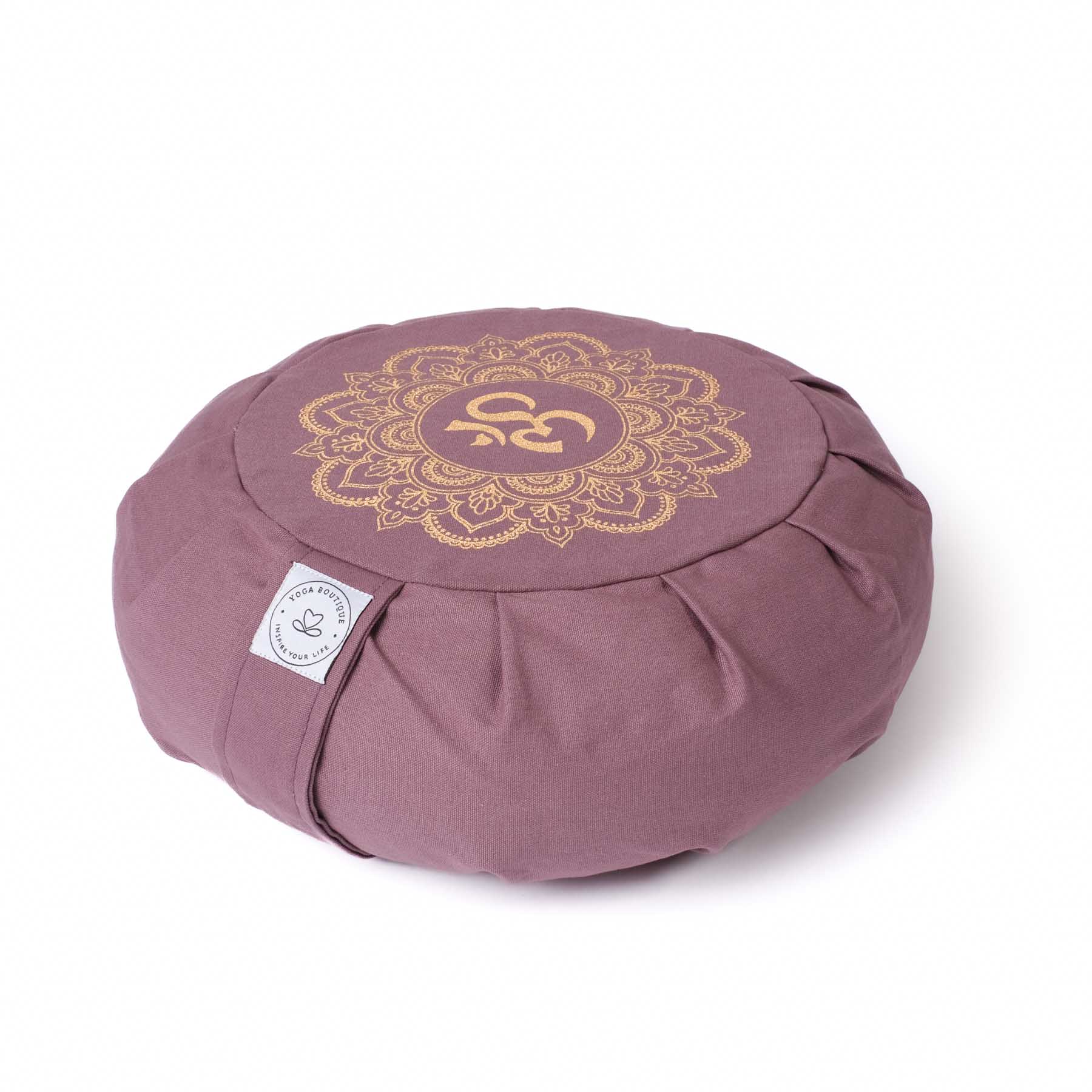 Cuscino da meditazione Zafu Mandala OM lavanda