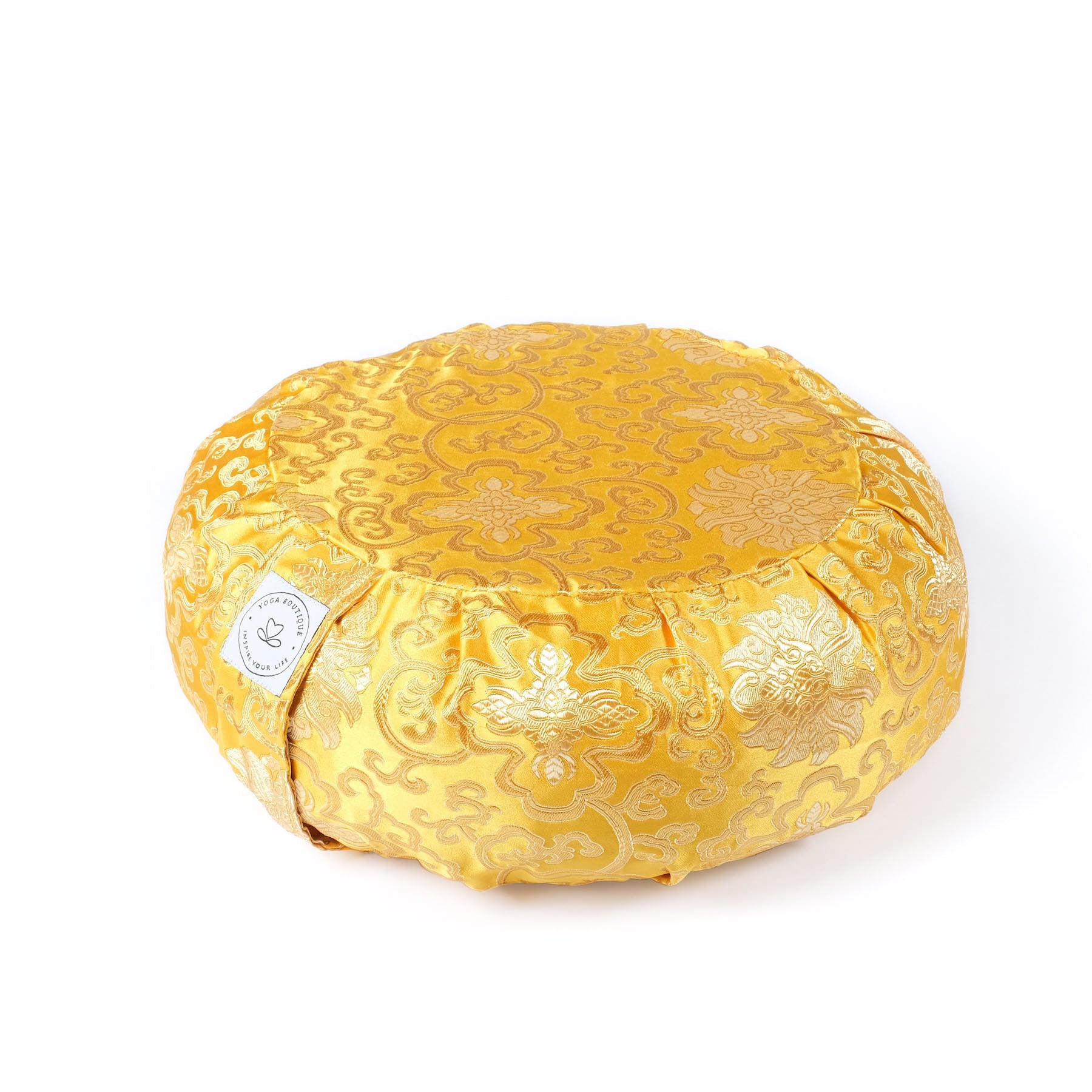 Cuscino da meditazione Zafu Broccato giallo