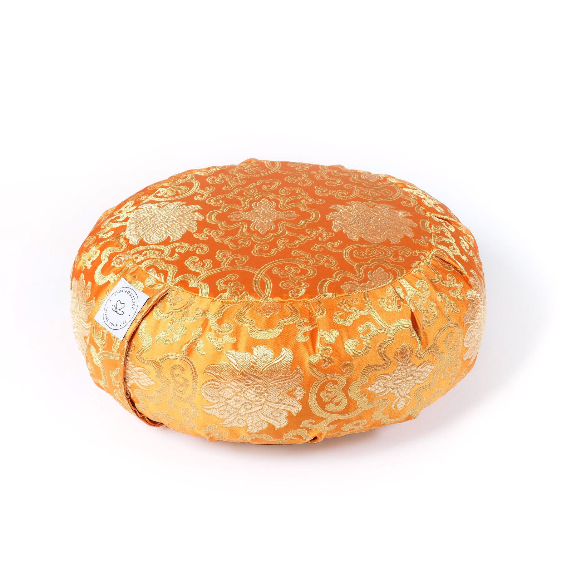 Cuscino da meditazione Zafu Broccato arancione