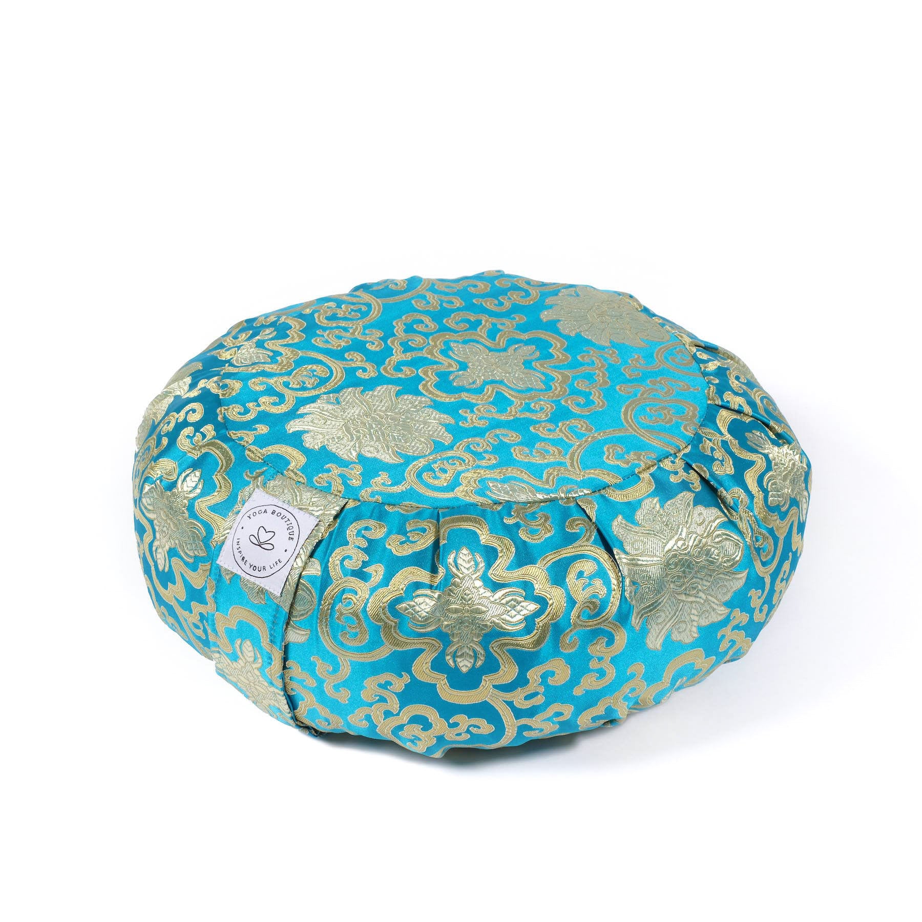 Cuscino da meditazione Zafu Broccato turchese