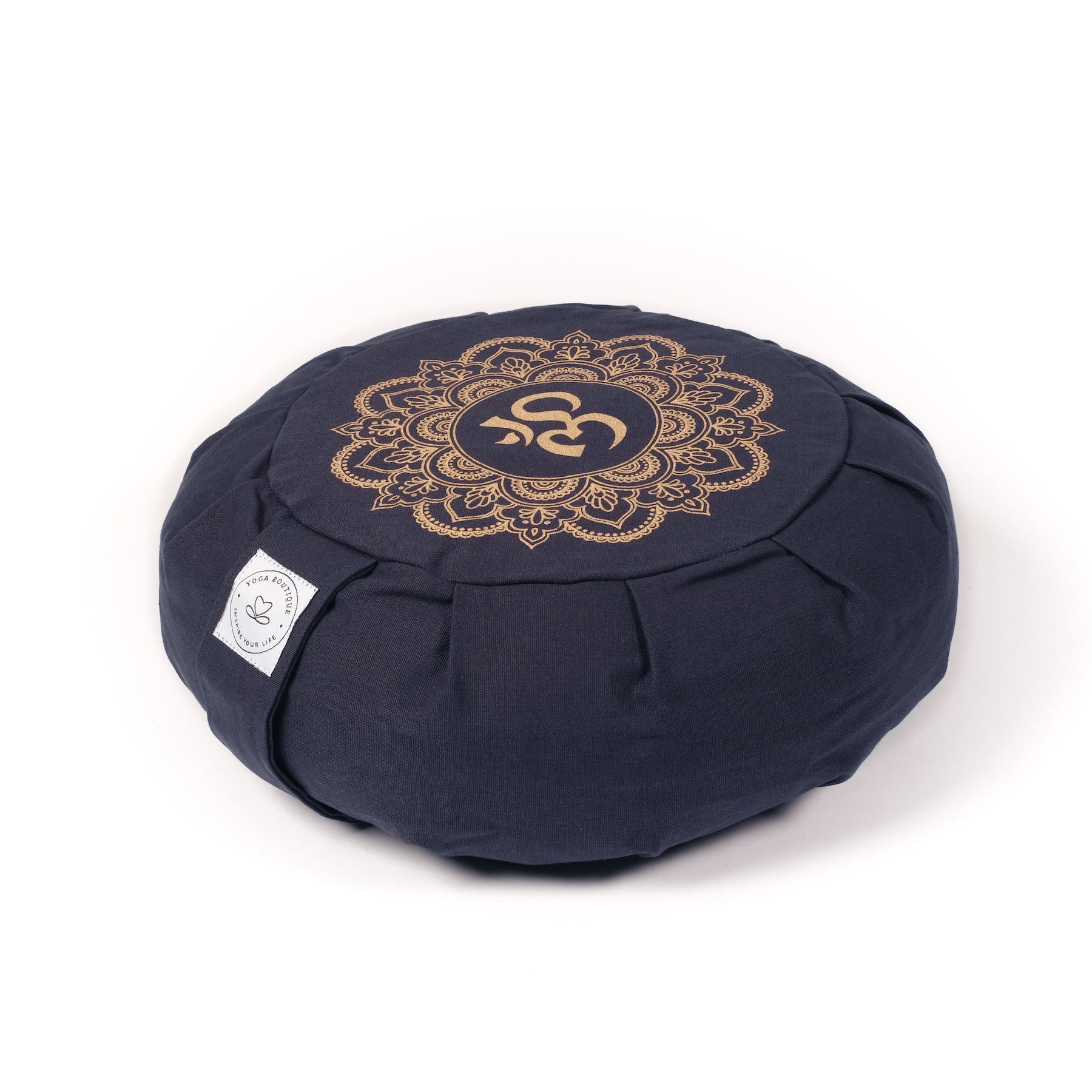 Cuscino da meditazione Zafu Mandala OM navy