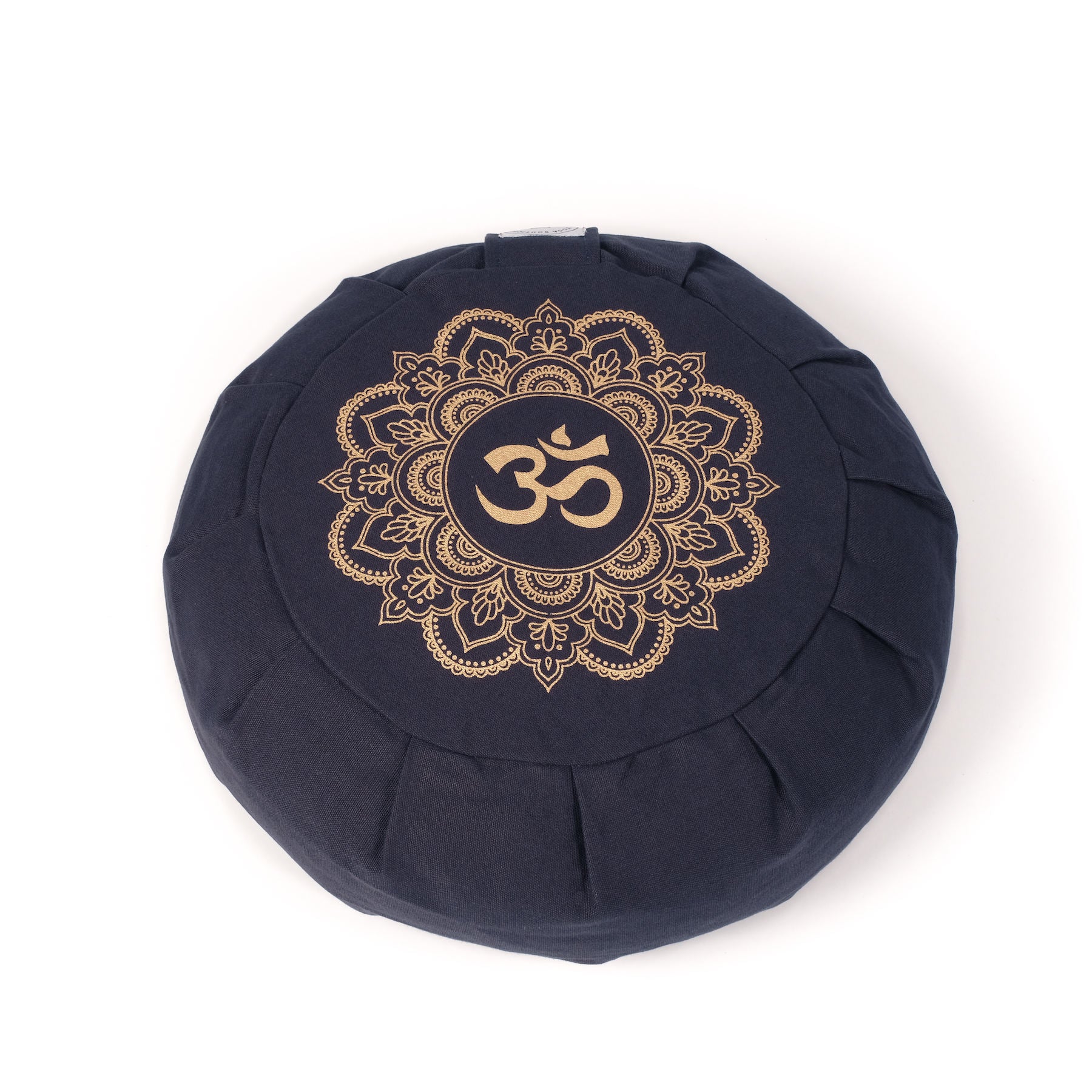 Cuscino da meditazione Zafu Mandala OM navy