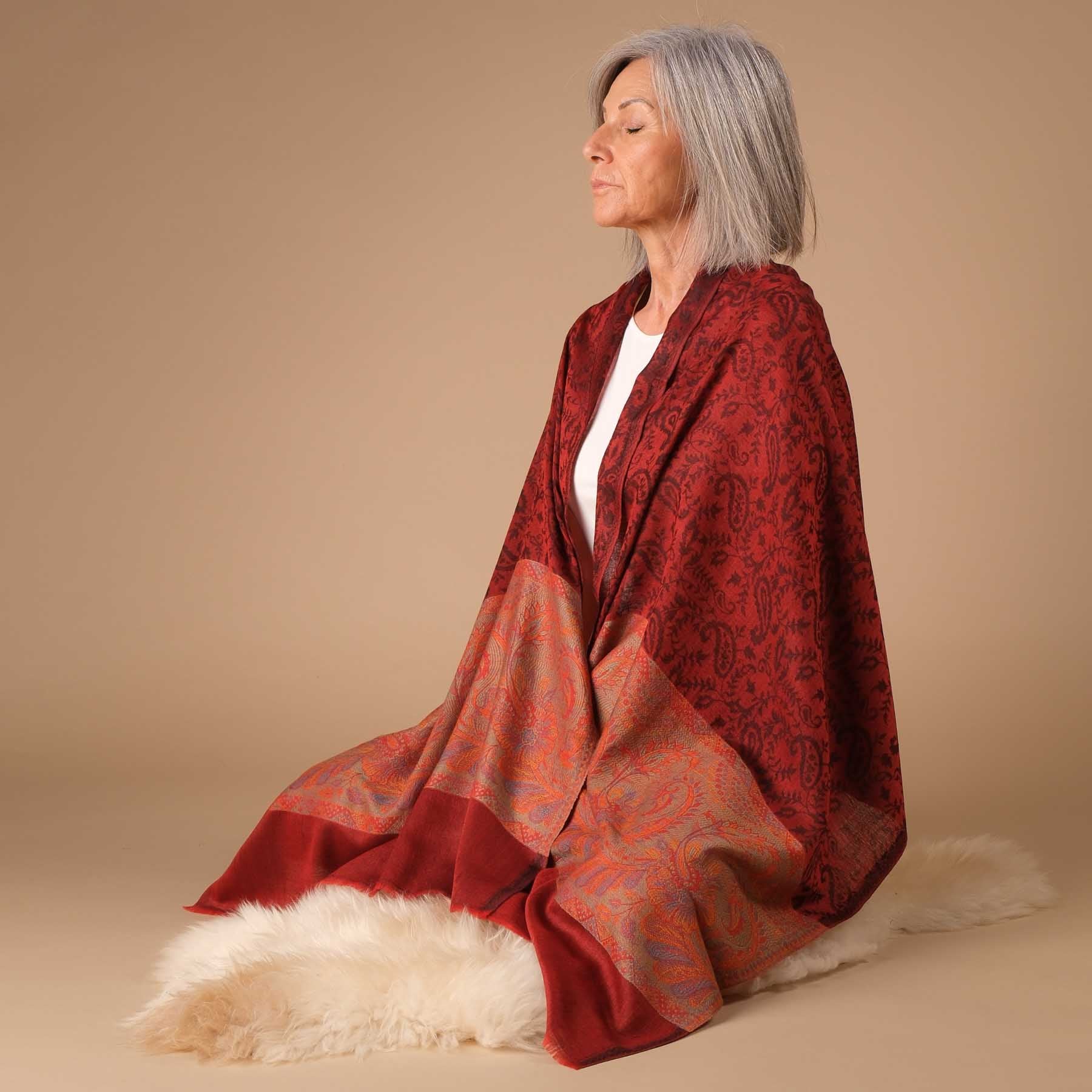 Sciarpa da meditazione in lana fine Cupido