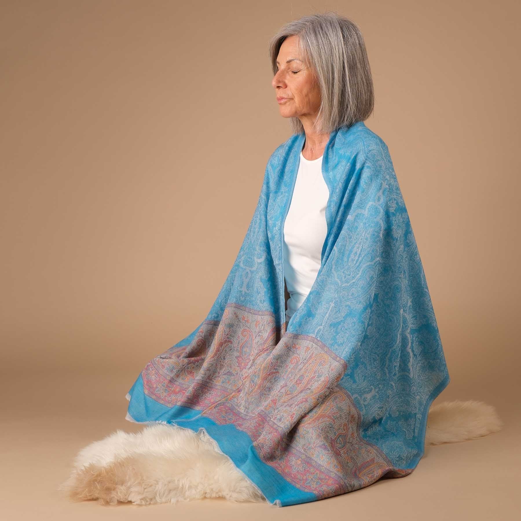 Scialle da meditazione in lana fine Yukatan