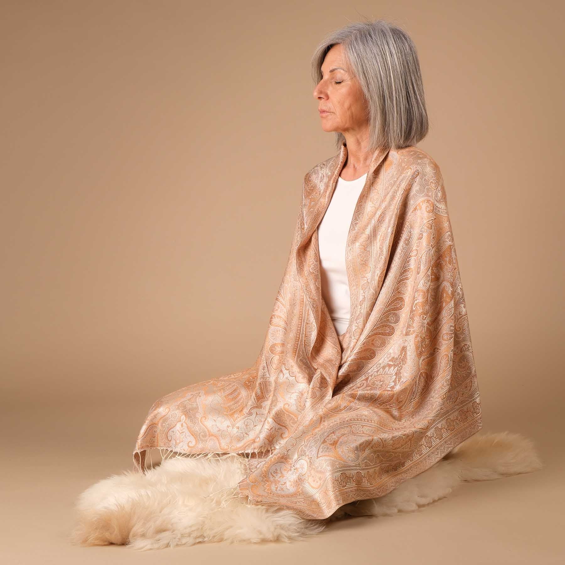 Sciarpa da meditazione in seta Sahara
